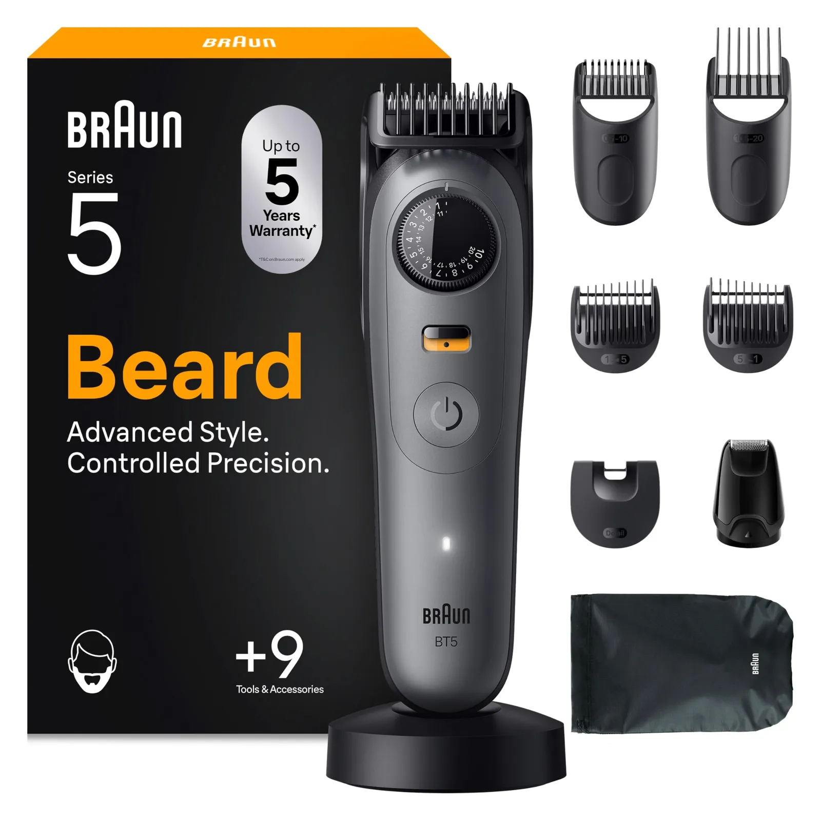 Recortadora de barba Braun Series 5 BT5565, gris