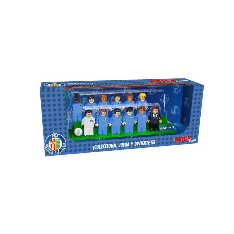 Set Figuras Coleccionables Brick Team Getafe CF: 11 Jugadores, Entrenador y Balón