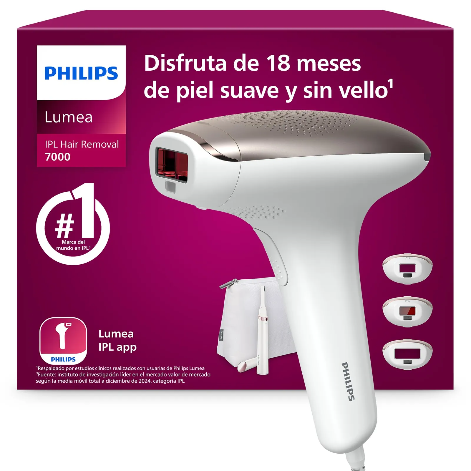 Philips Lumea Serie 7000 BRI923/00: Depiladora IPL con Accesorios y Recortador