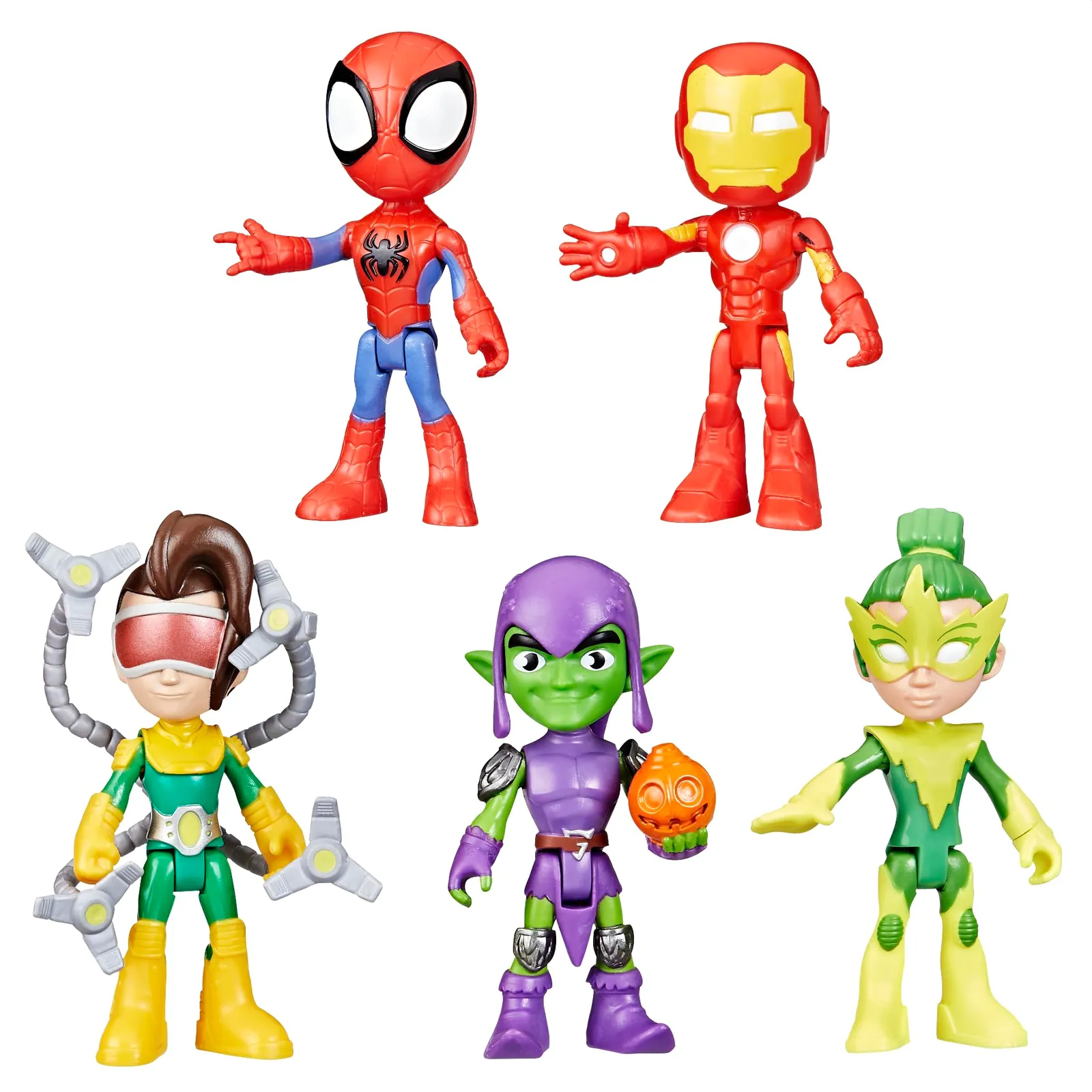 Pack 5 Figuras Acción Hasbro Spidey 10cm Articuladas