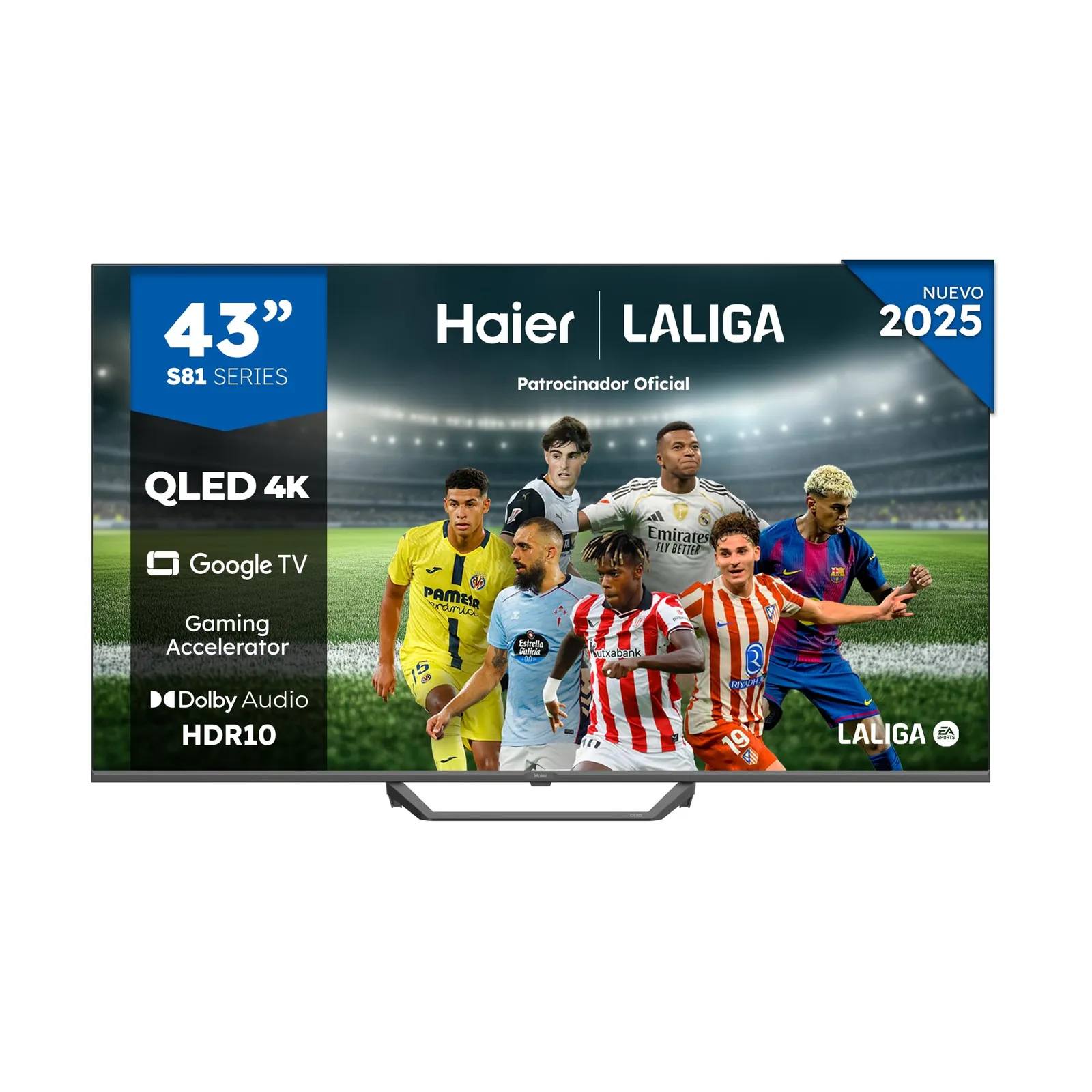 Televisor Haier QLED 4K de 43 pulgadas con HDR10 y 120Hz