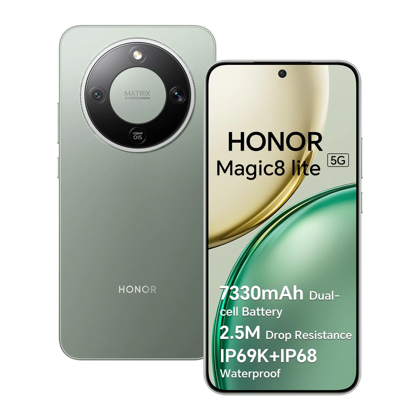 HONOR Magic8 Lite 5G: 8GB/256GB, Pantalla 6.79" 120Hz 6000 nits, Cámara 108MP, IP69K, Snapdragon 6