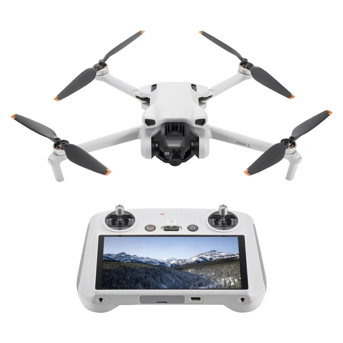 DJI Mini 3 (DJI RC): Dron plegable con mando, vídeo 4K HDR y 38 min de vuelo
