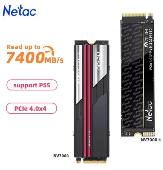 SSD Netac NV7000-t 1TB PCIe 4.0 NVMe, 7400 MB/s