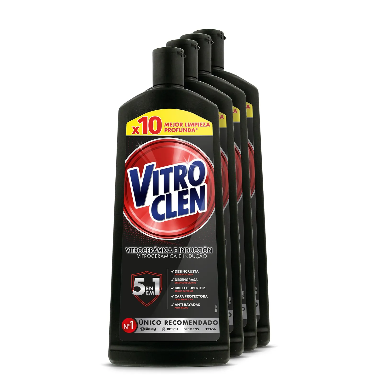 4x 450 ml Vitroclen Limpiador para Vitrocerámicas