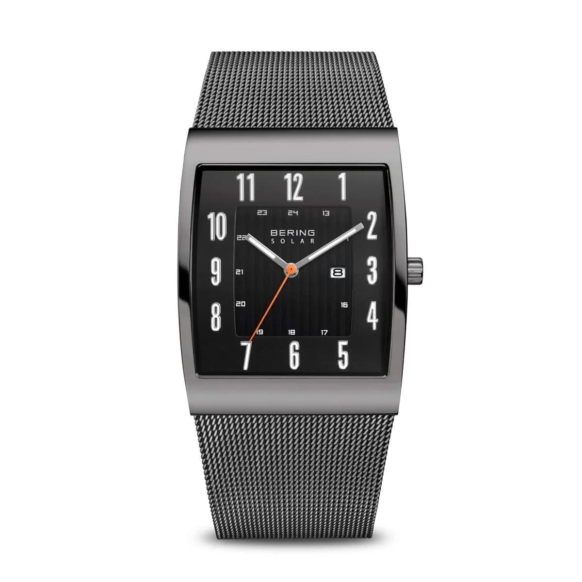 Reloj Bering 16433 Solar Acero Inoxidable 33mm Correa Milanés Cristal Zafiro 3 ATM
