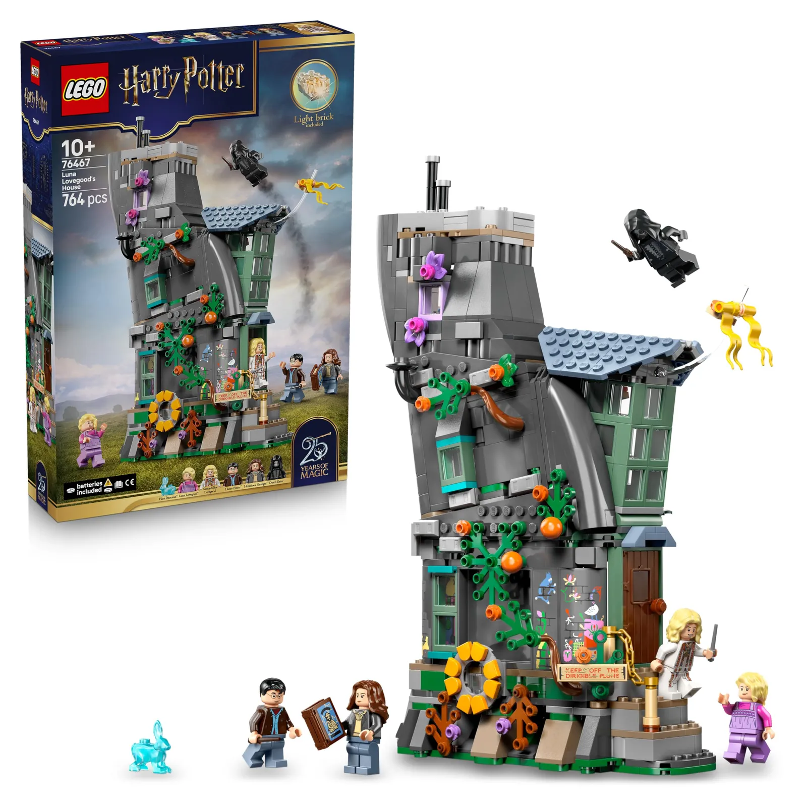 LEGO Harry Potter Casa de Luna Lovegood: Kit con Luz y 5 Minifiguras (76467)