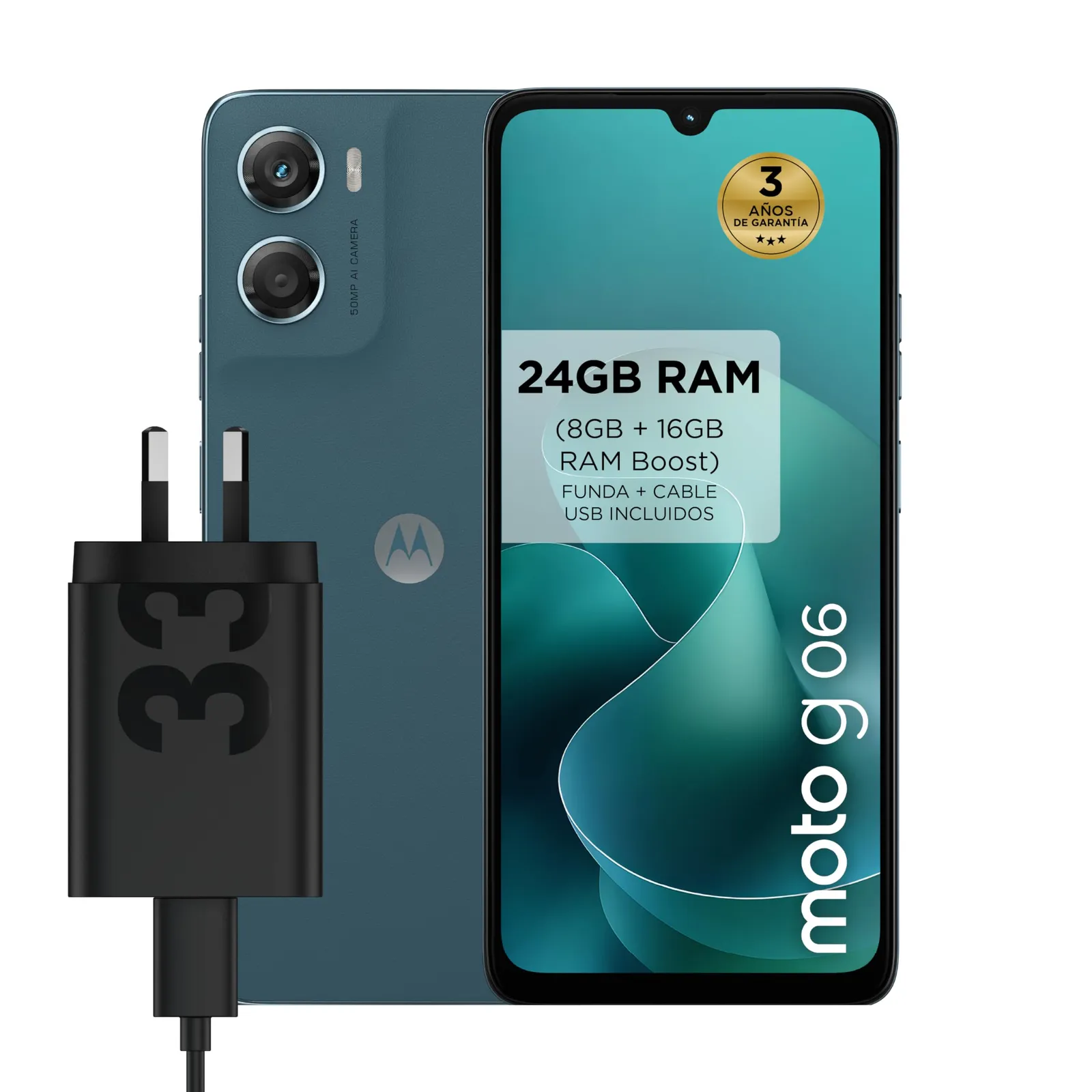 Motorola Moto G06: Smartphone 8GB RAM, 256GB Almacenamiento