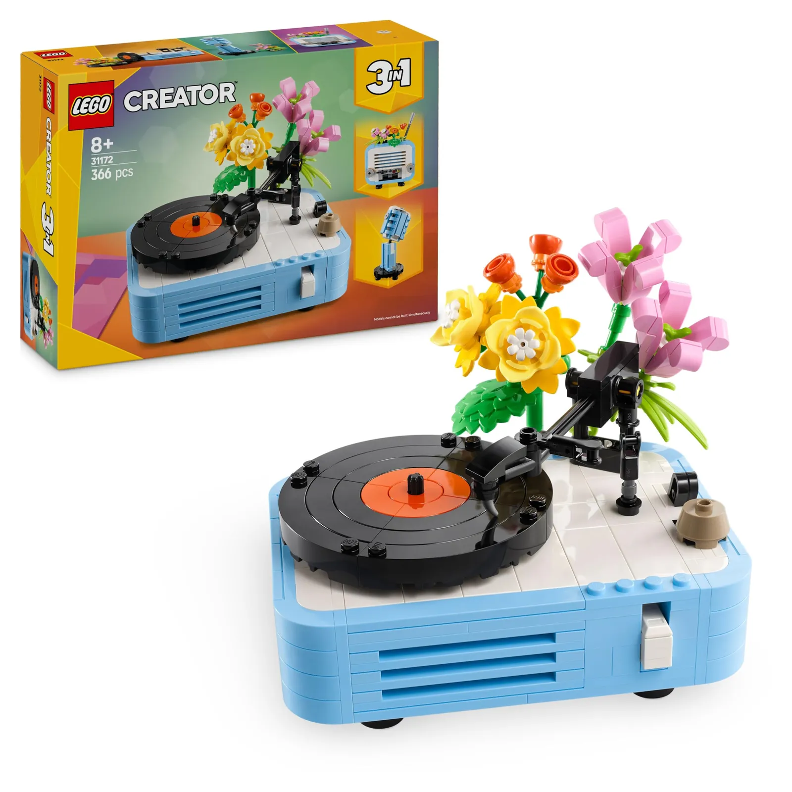 LEGO Creator 3 en 1 Tocadiscos con Flores Vintage - 22.79€