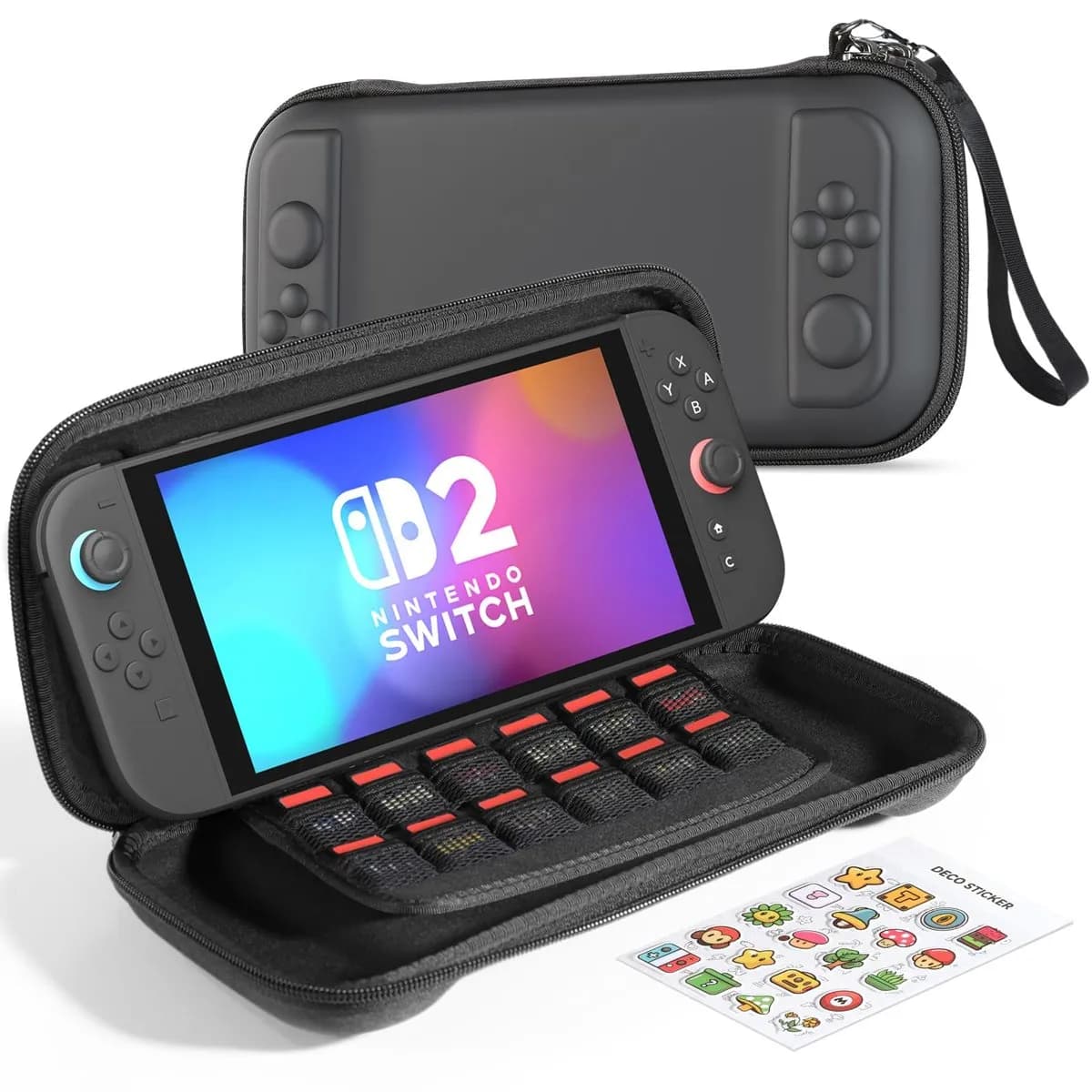 Funda Protectora Rígida para Nintendo Switch 2: Estuche Delgado con Almacenamiento para Juegos y Protección Antigolpes