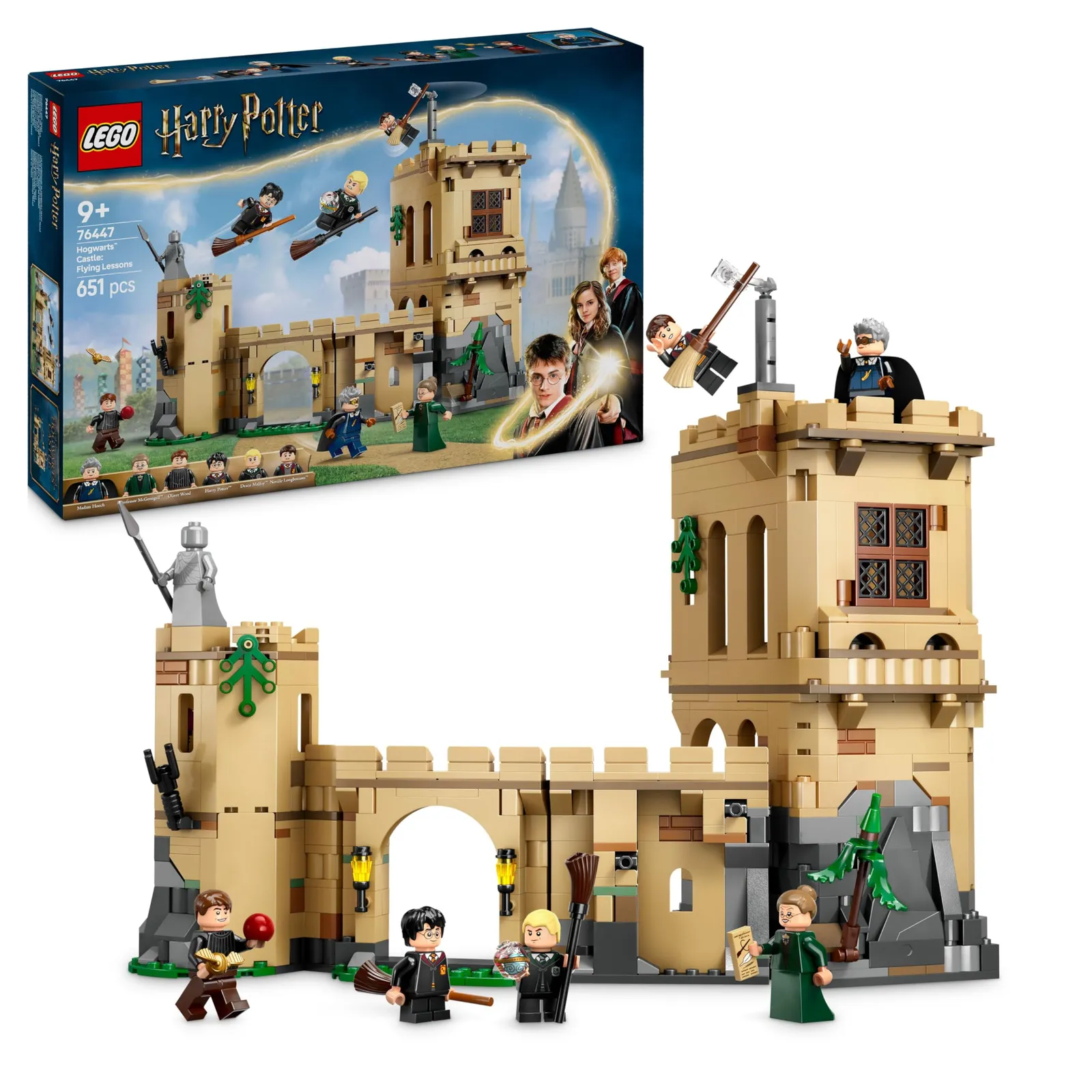 LEGO Harry Potter Castillo de Hogwarts: Clase de Vuelo y Quidditch (76447) con 6 minifiguras
