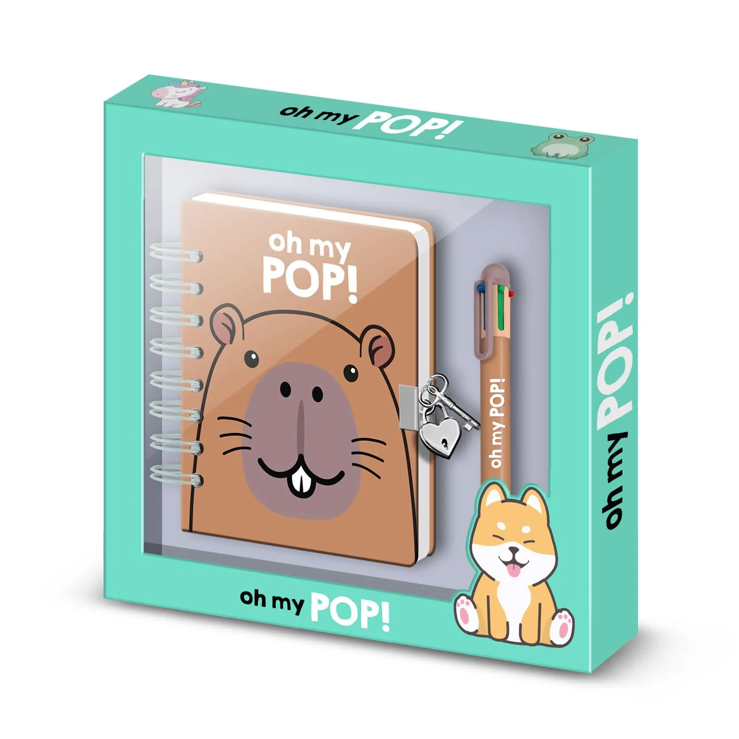 Diario A5 Oh My Pop Capybara con Bolígrafo Multicolor