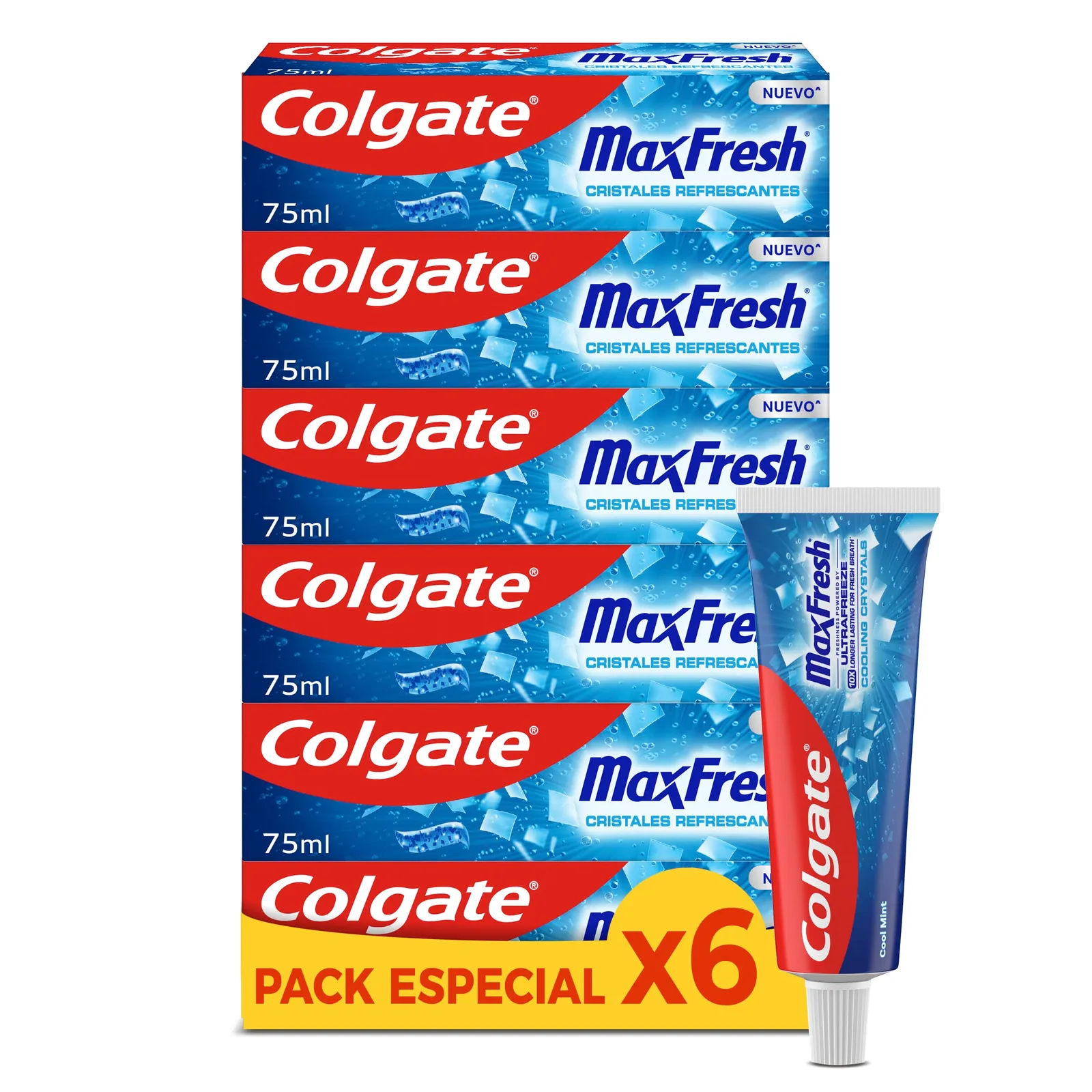 Pack 6x 75ml Pasta de Dientes Colgate Max Fresh