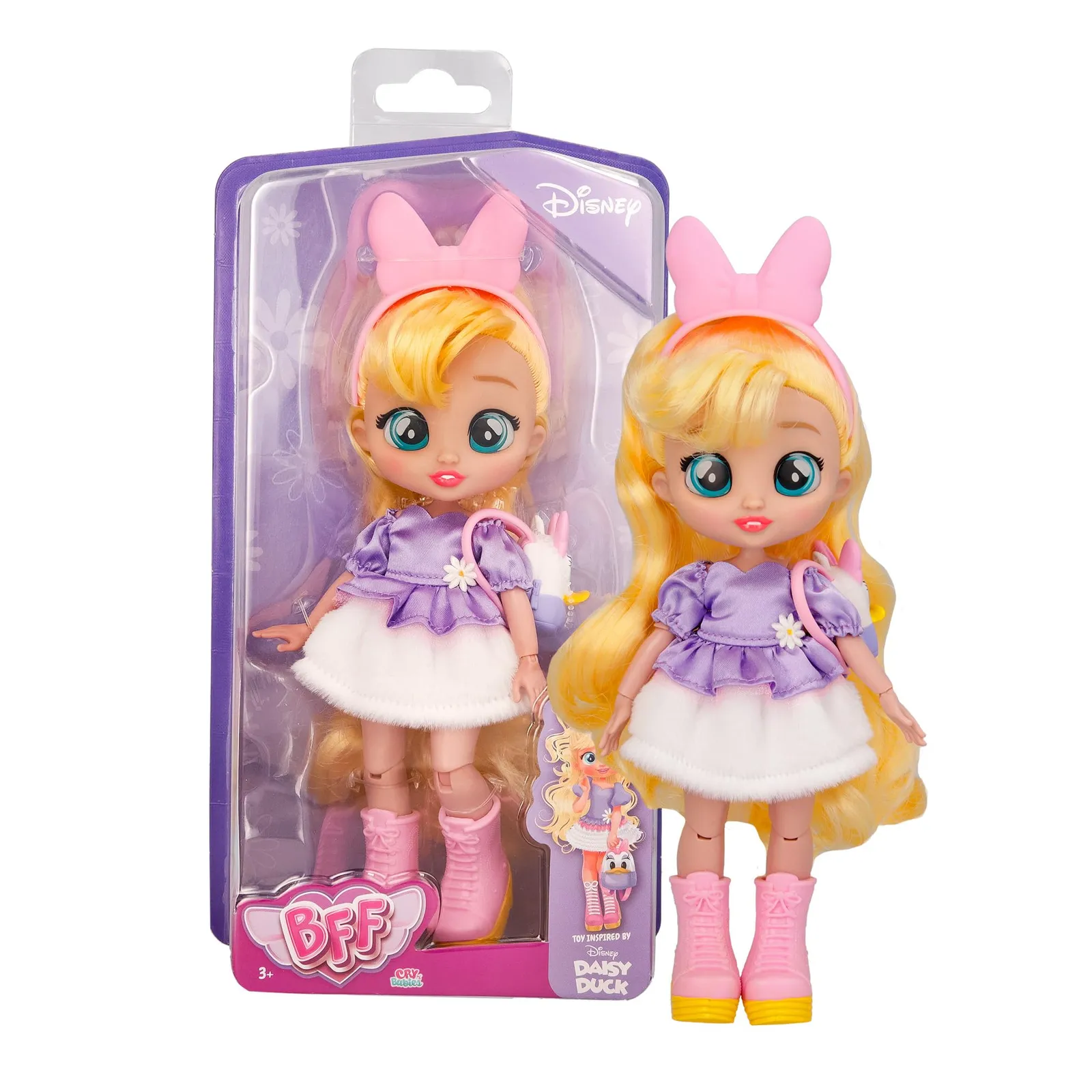 Muñeca BFF by Bebés Llorones Disney Daisy Articulada para Vestir con Accesorios, para Niños +3 Años