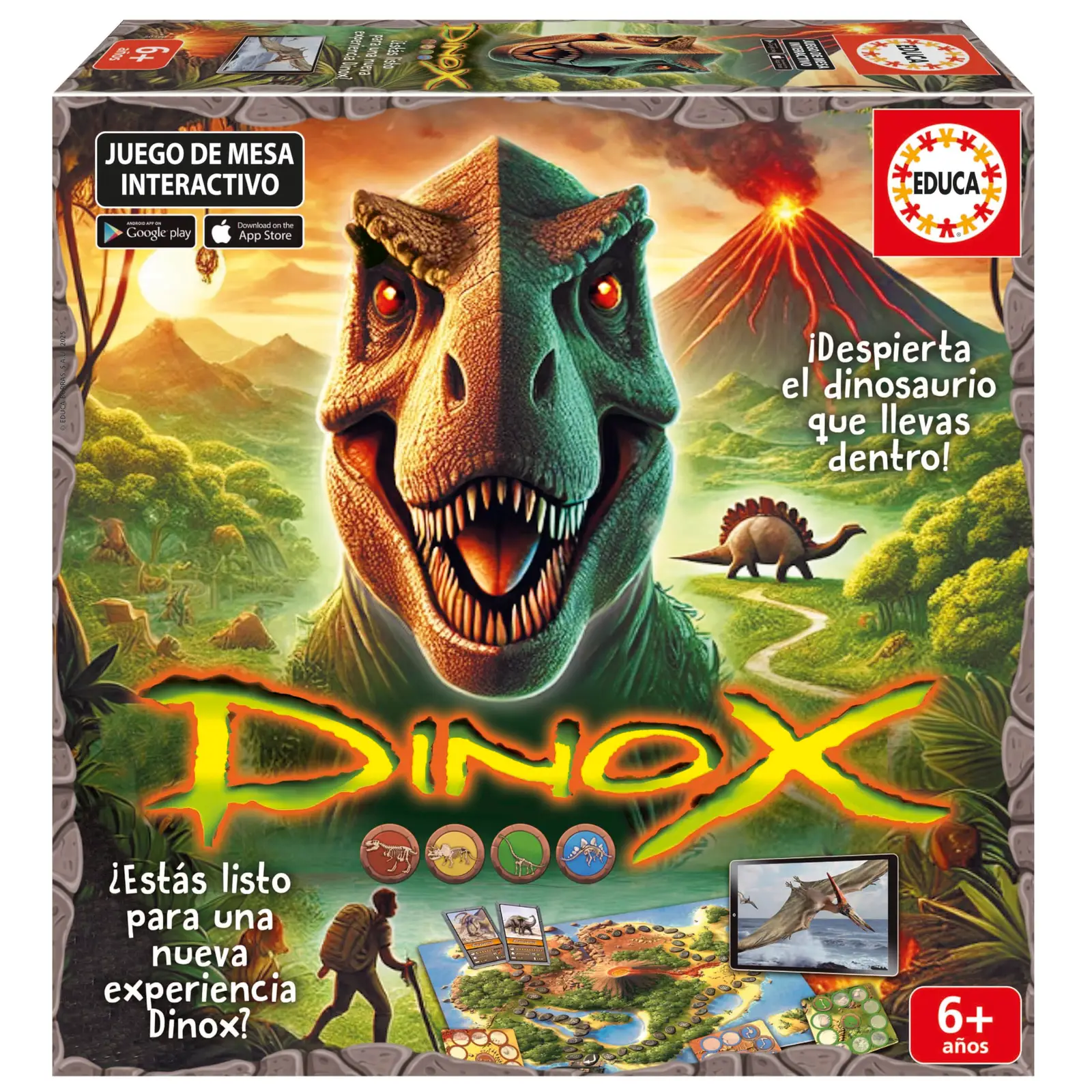 Juego de Mesa Educa Dinox Dinosaurios (20379) - Educativo para niños a partir de 6 años