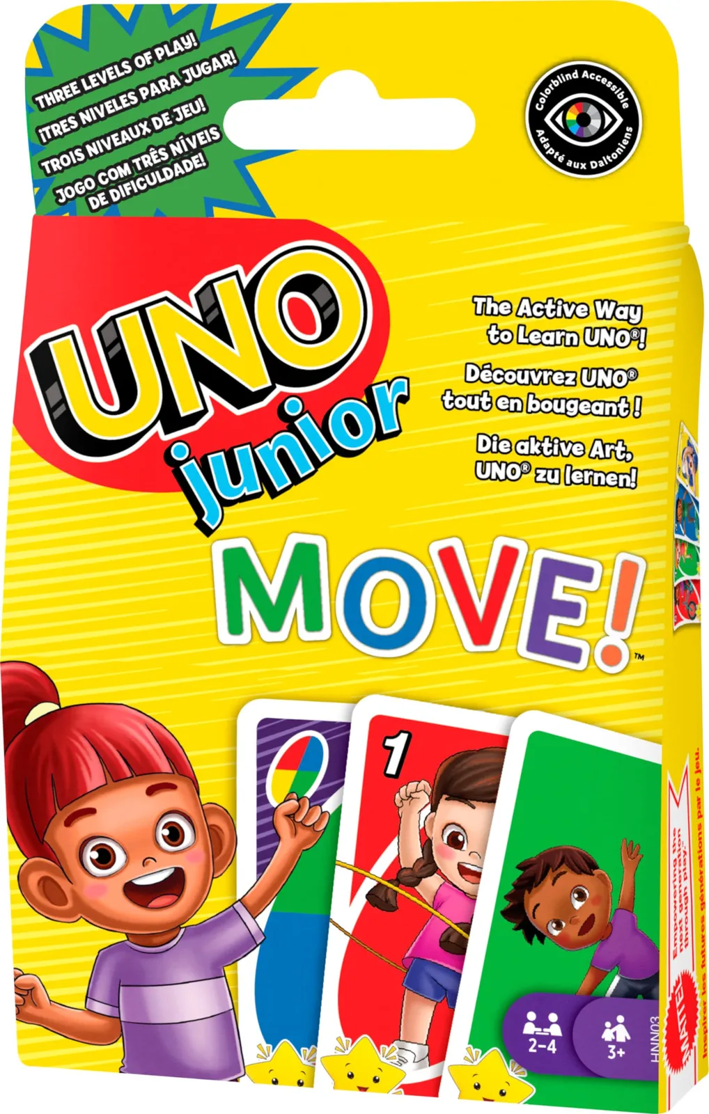 UNO Junior Move! Juego de Cartas Mattel Games para Niños +3 Años