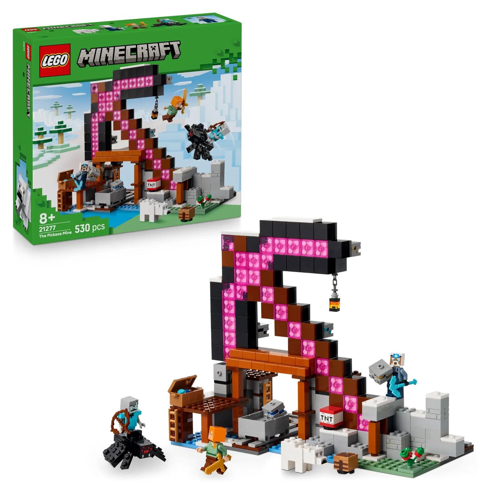 LEGO Minecraft La Mina del Pico 21277: Juguete Interactivo con Figuras para Niños y Niñas de 8+ Años