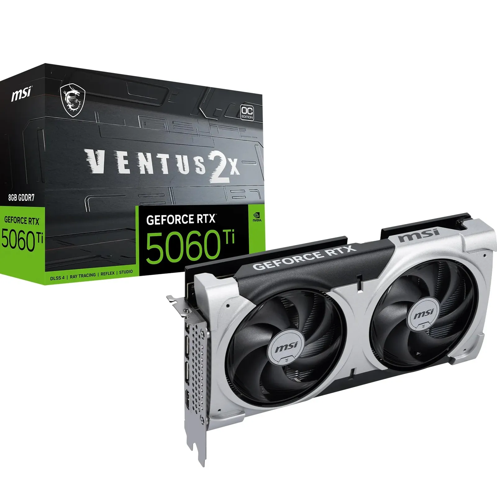 Tarjeta Gráfica MSI GeForce RTX 5060 Ti 8G Ventus 2X OC Plus
