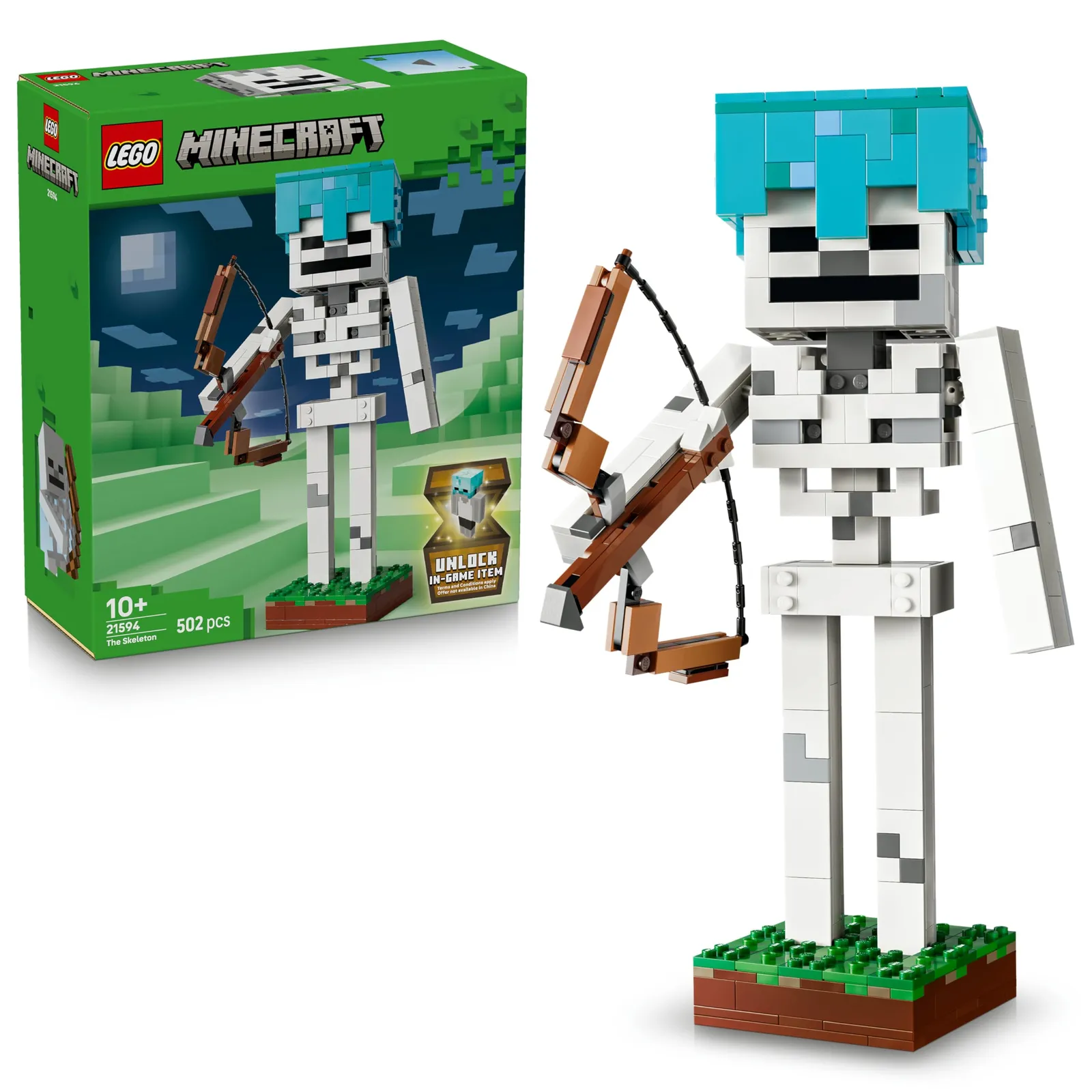 LEGO Minecraft Esqueleto Articulado con Accesorios - Figura de Construcción para Niños 10+