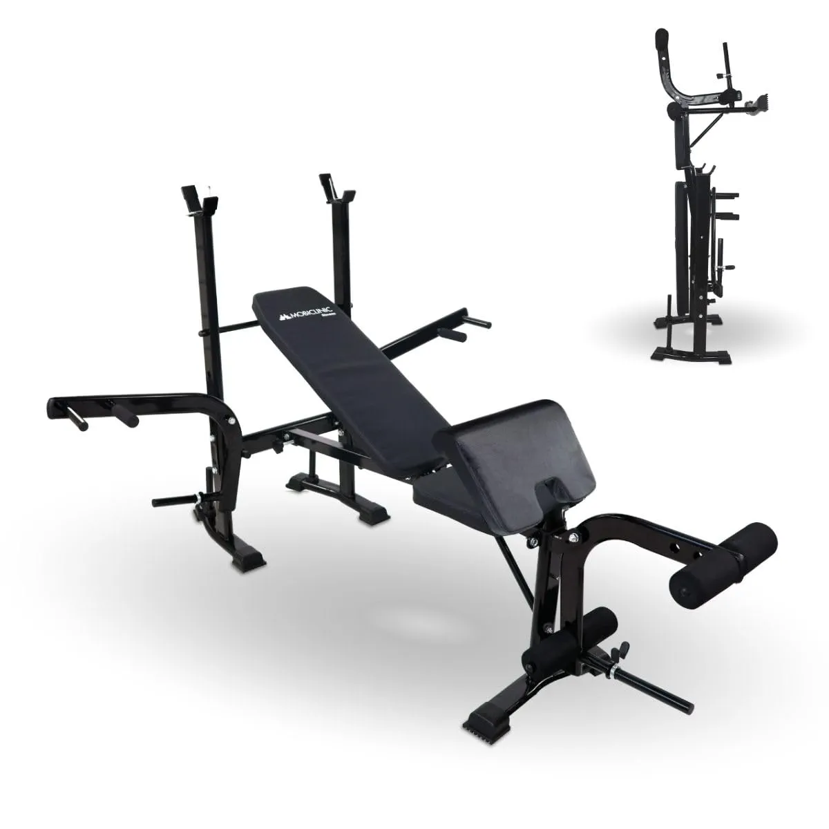 Banco Musculación Mobiclinic Pressfit Multifuncional Plegable Acero hasta 250kg
