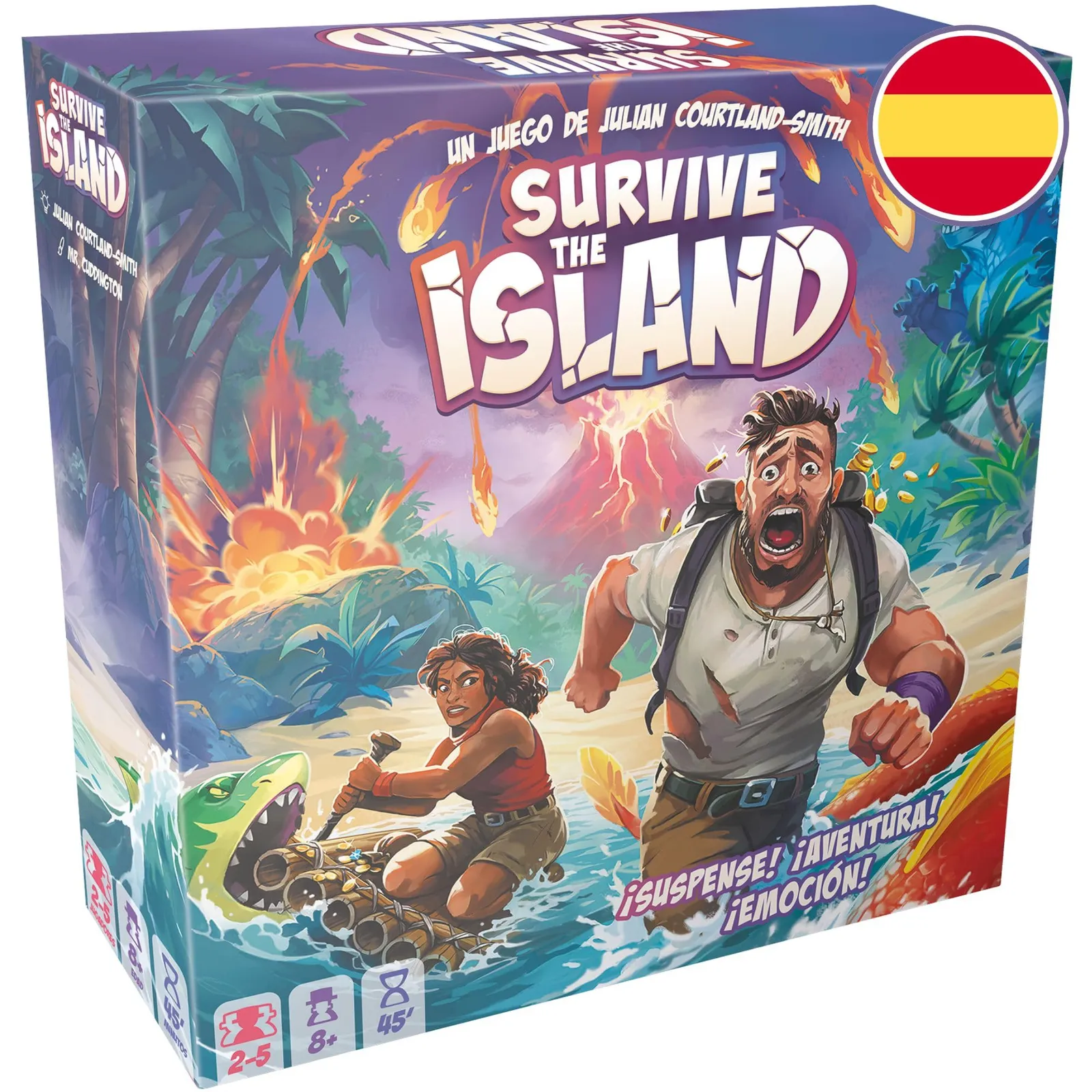 Juego de Mesa Asmodee Survive The Island: Supervivencia Familiar para 2-5 Jugadores, 8+ Años, 45 min