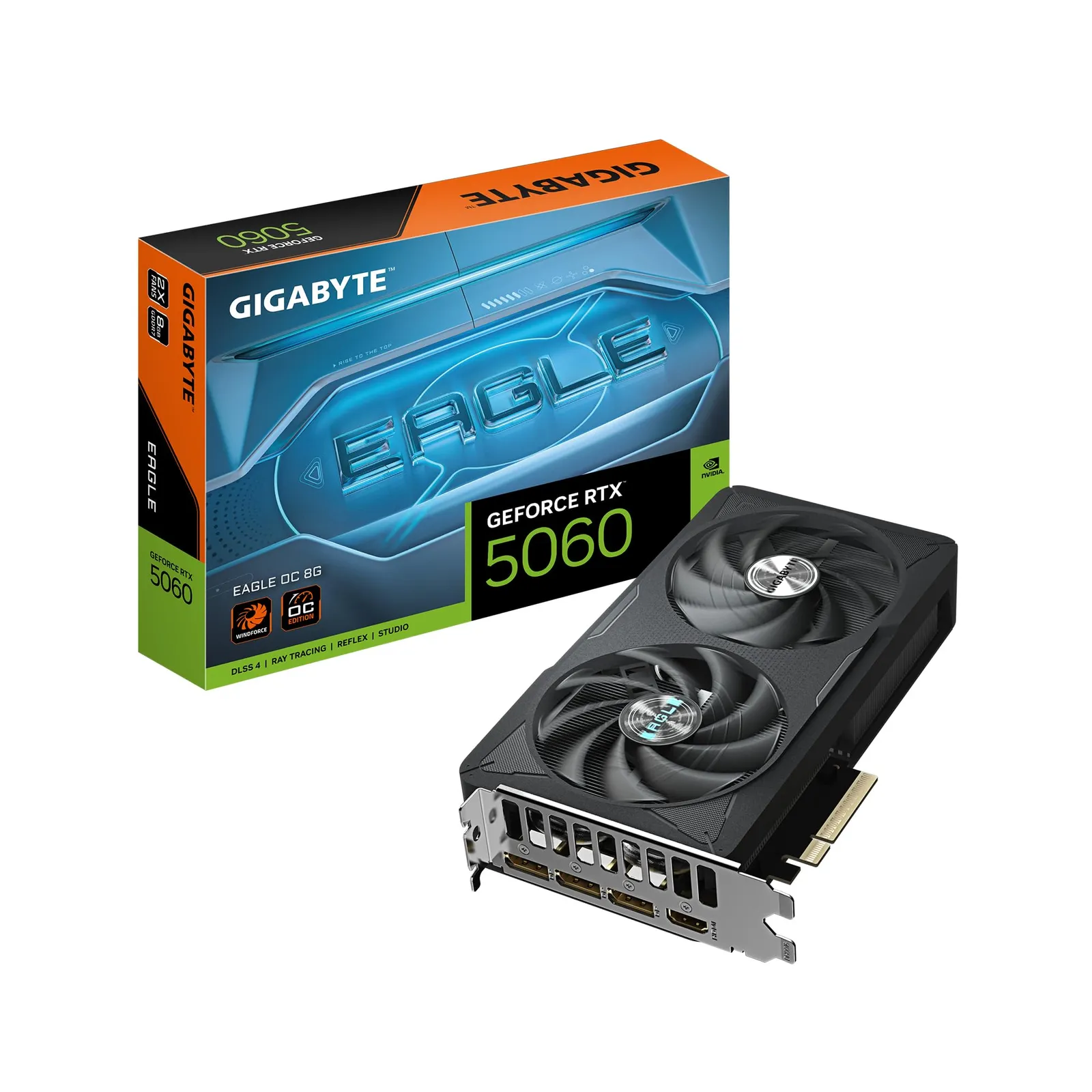 Tarjeta Gráfica GIGABYTE GeForce RTX 4060 Eagle OC 8G - 8GB GDDR6, 128bit, PCI-E 4.0, 2550 MHz, 3x DP, 1x HDMI