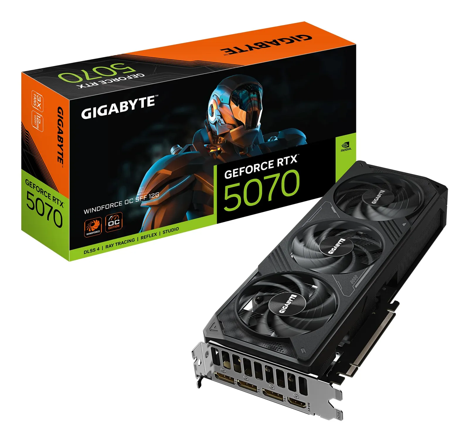 GIGABYTE RTX 5070 WINDFORCE OC SFF 12GB GDDR7 Tarjeta Gráfica