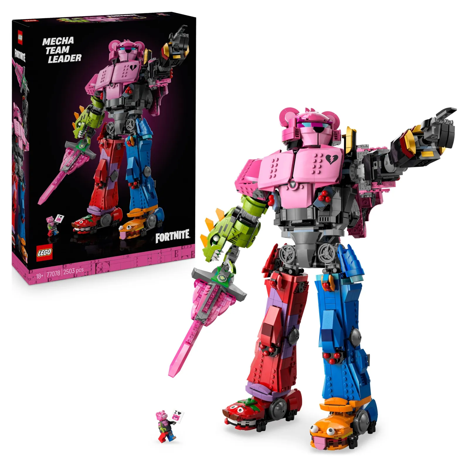LEGO Fortnite Líder del Equipo Meca - Maqueta Coleccionable para Adultos con Figura Articulada y Minifigura