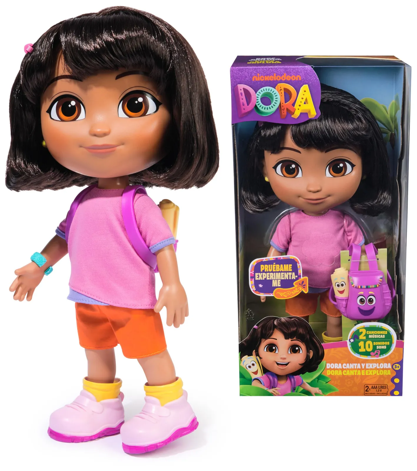 Muñeca Interactiva Dora, 30cm, Con Canciones y Accesorios