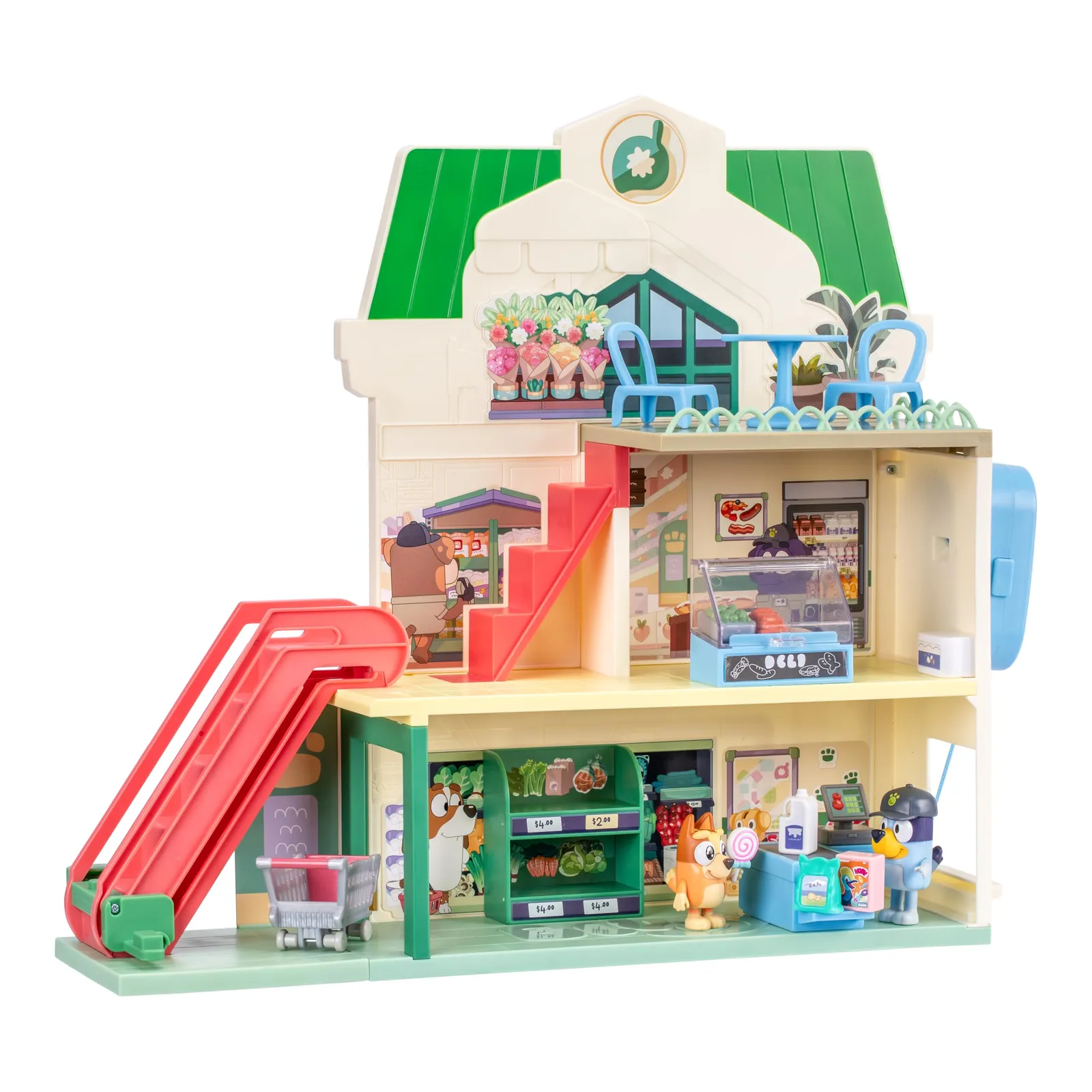 Bluey Set de Juego Supermercado 3 Pisos con 15 Piezas
