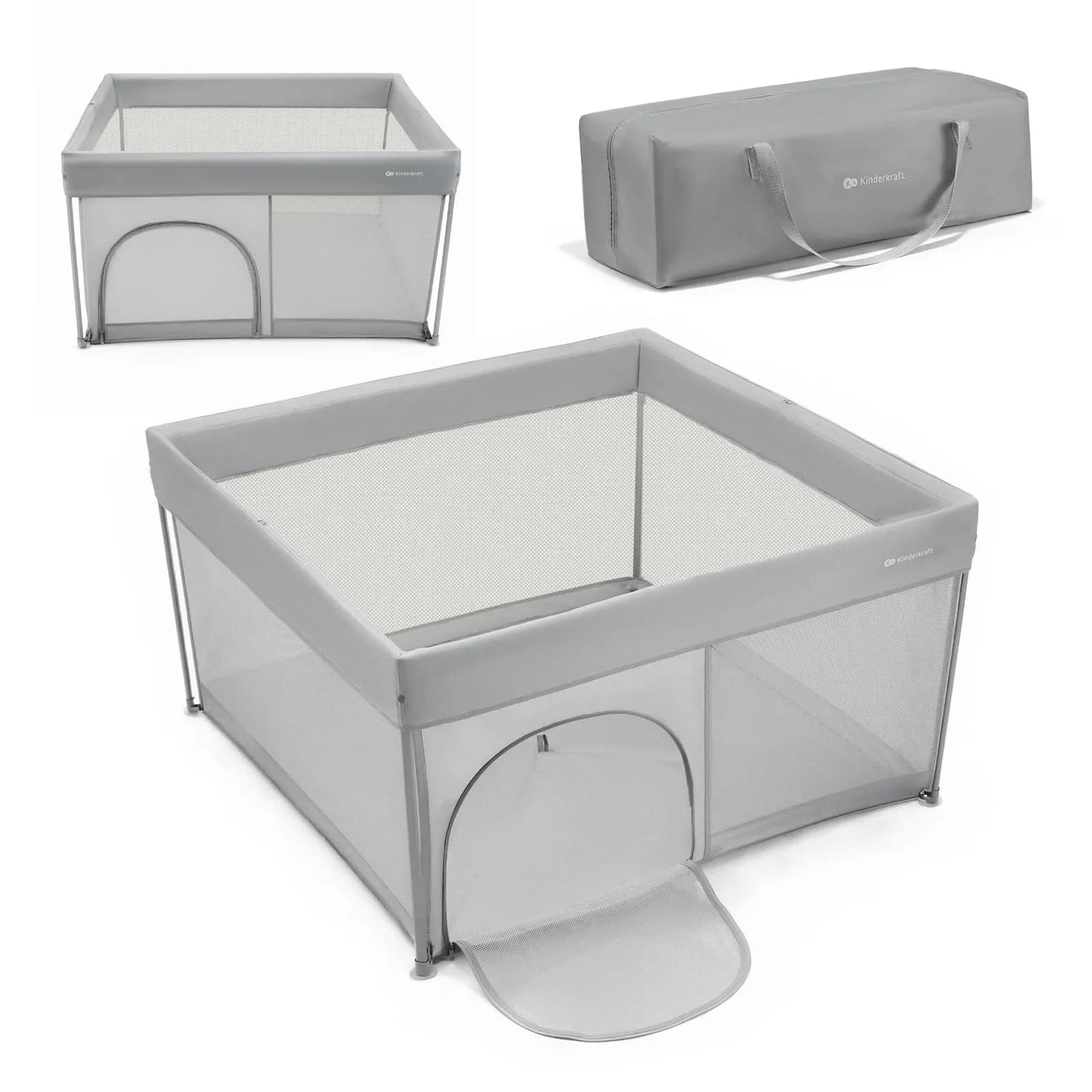 Parque Infantil Kinderkraft ZIKI: Seguro, Plegable y Portátil para Bebés y Niños (Hasta 4 Años)