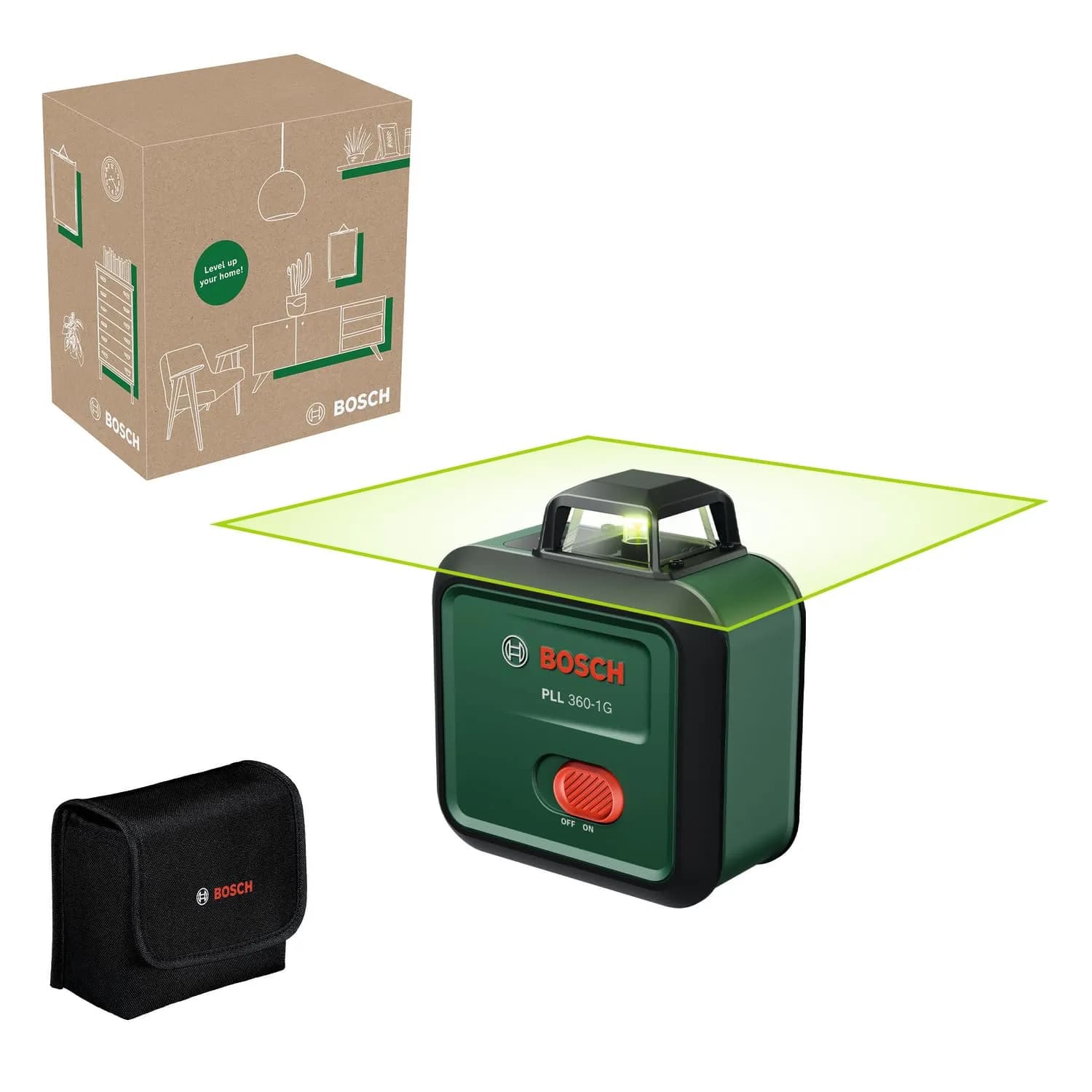 Nivel Láser Bosch PLL 360-1G con Láser Verde 360°