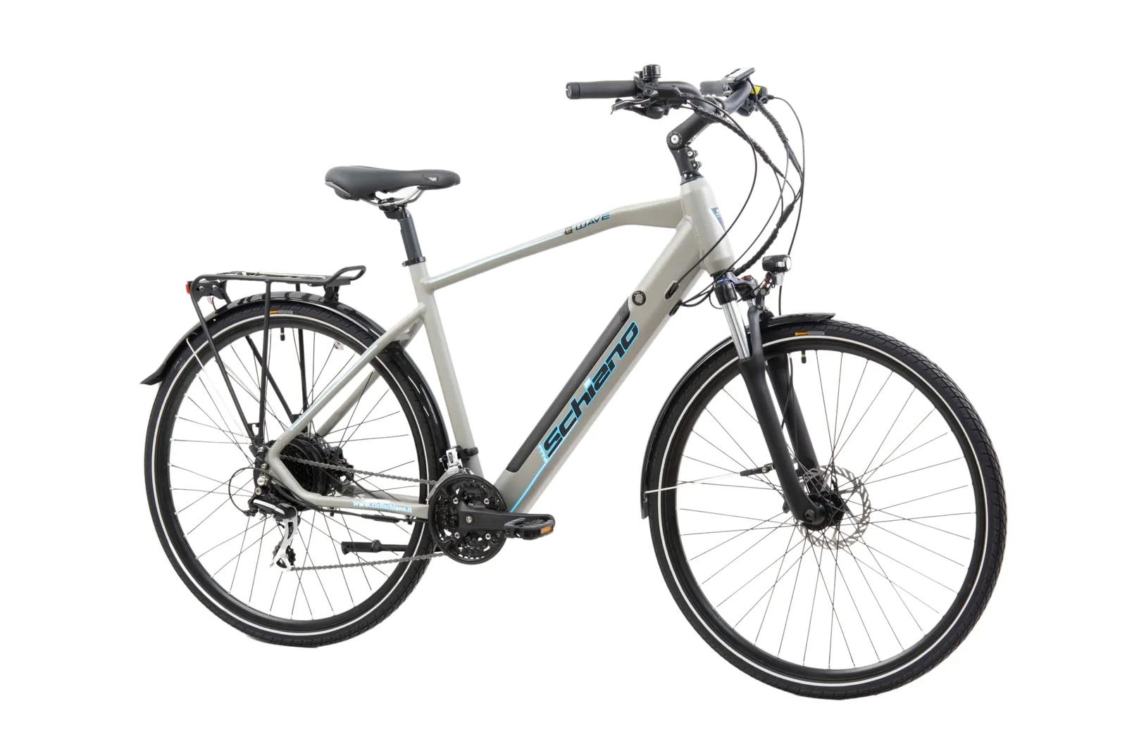 Bicicleta Eléctrica Trekking F.lli Schiano E-Wave 28" Plata