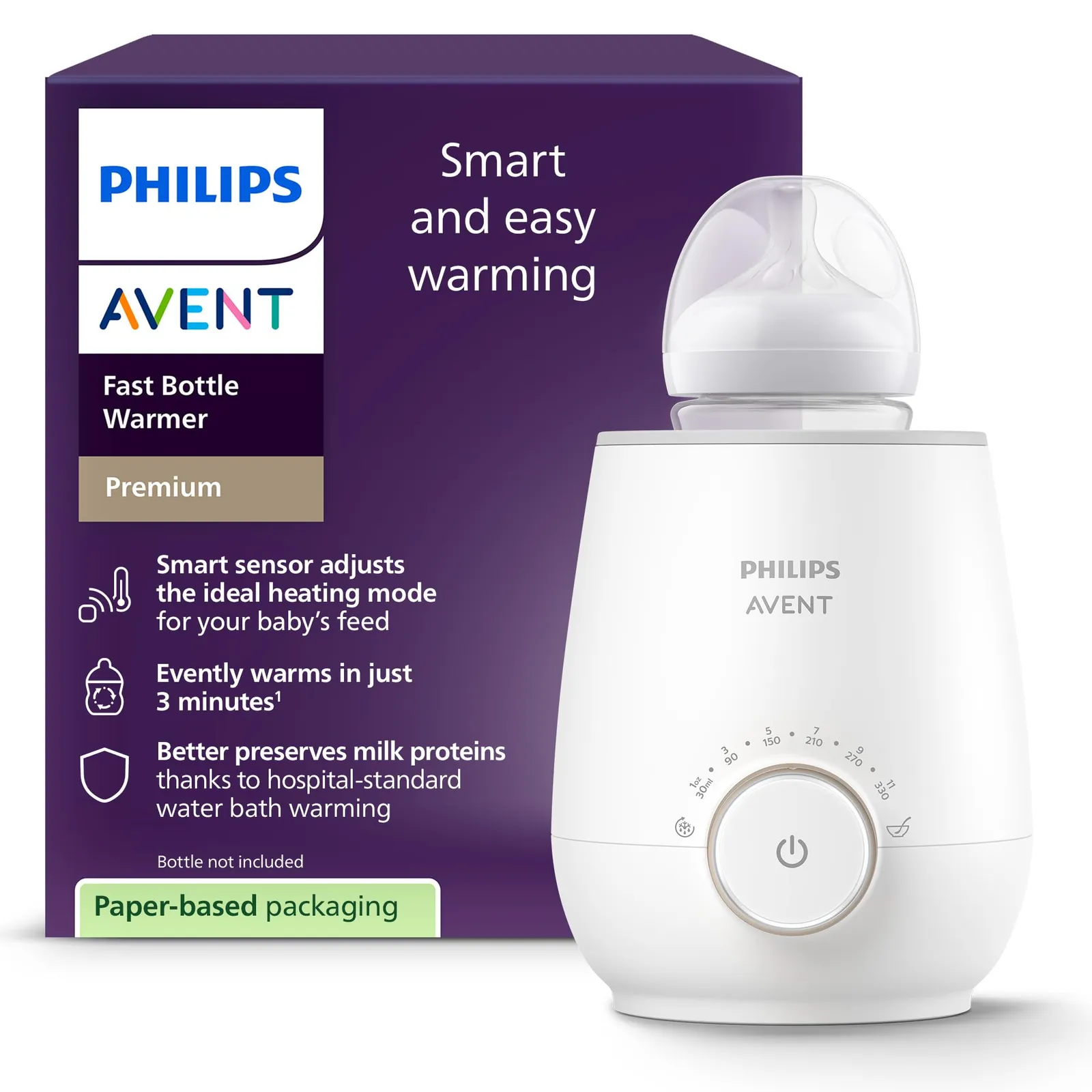 Philips Avent SCF358/00: Calientabiberones Premium Rápido con Control Inteligente de Temperatura