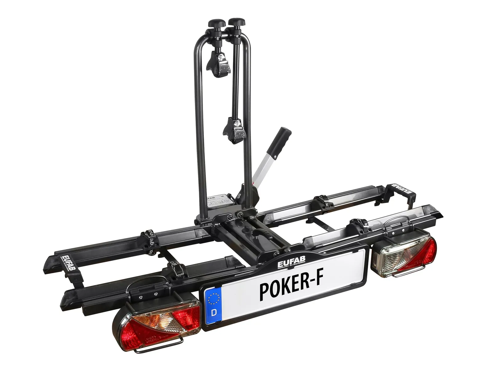 Portabicicletas Eufab 12010LAS Raven, plegable para 2 bicis