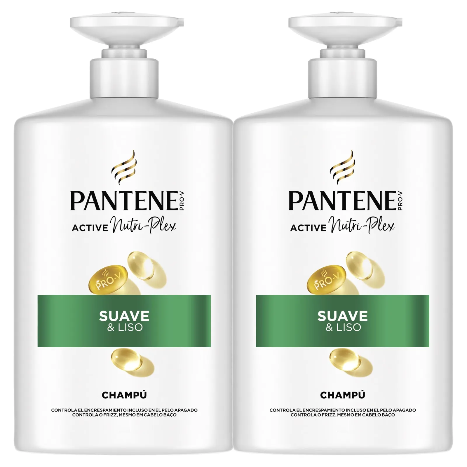 Pack 2x Pantene Pro-V Suave y Liso Champú 1000ml