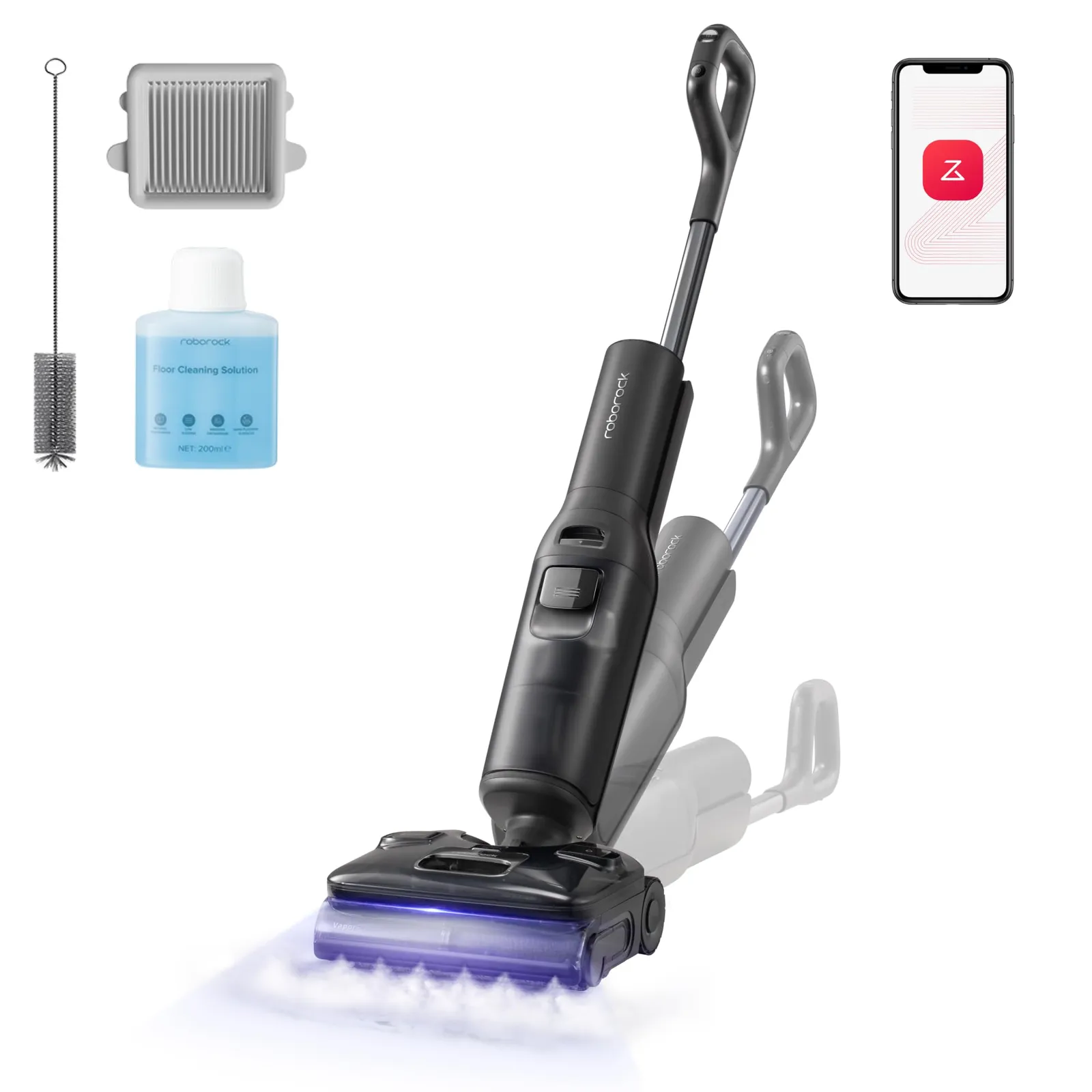 Roborock F25: Aspiradora Vapor 180°C, Agua Caliente 86°C, Autolimpieza