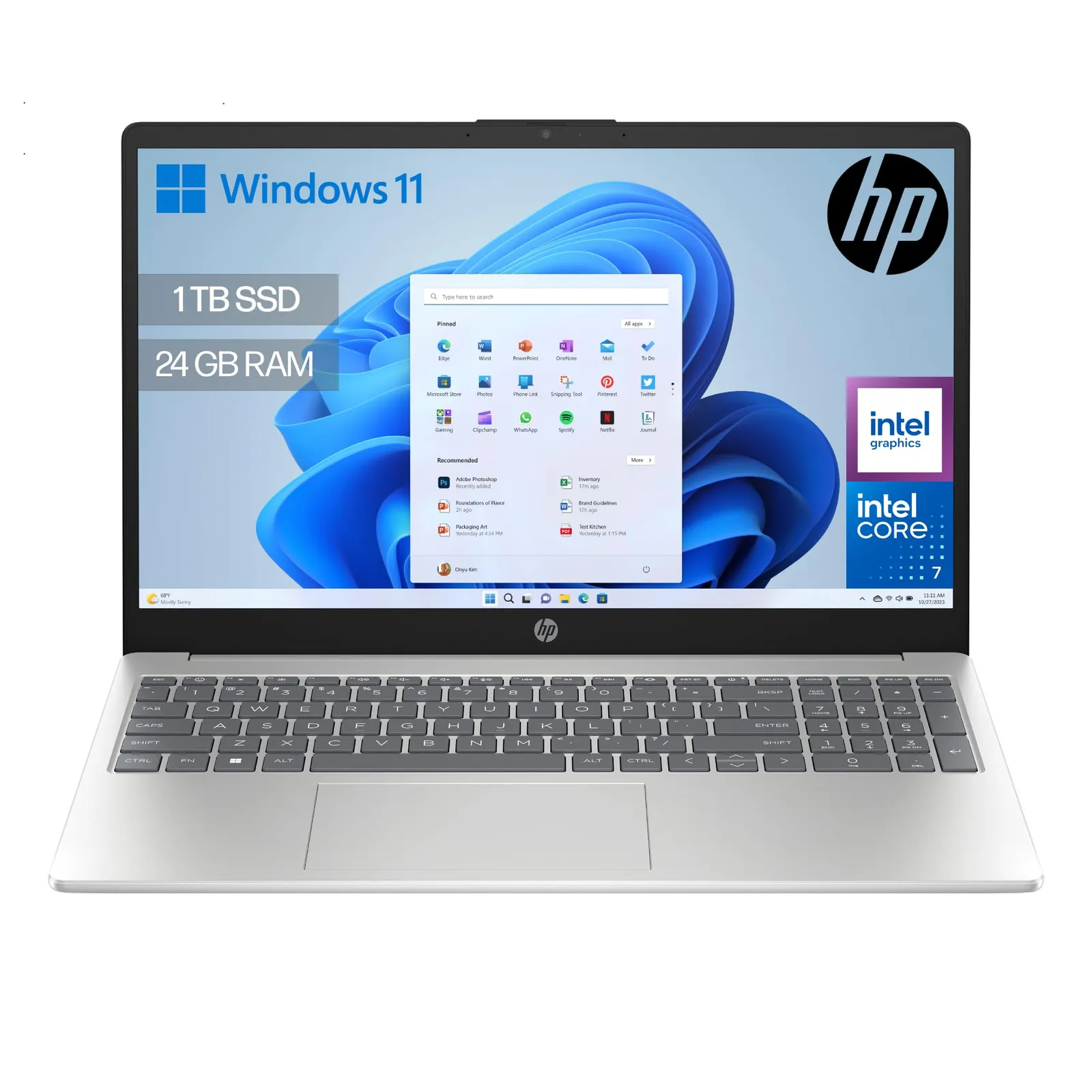 HP 15-fd0406ns: Portátil 15.6" FHD, Intel Core 7, 24GB RAM, 1TB SSD, W11