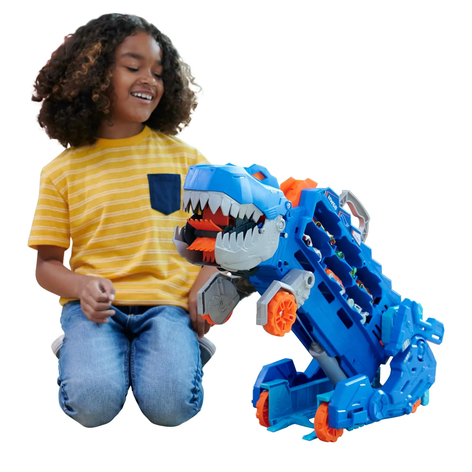 Hot Wheels City Camión T-Rex Definitivo con Pista y Vehículos Netflix - Mattel HNG50