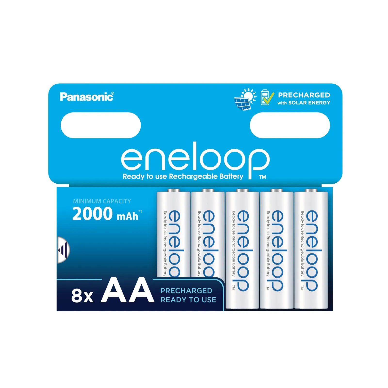Pack 8 pilas recargables Panasonic Eneloop AA Mignon 2000 mAh