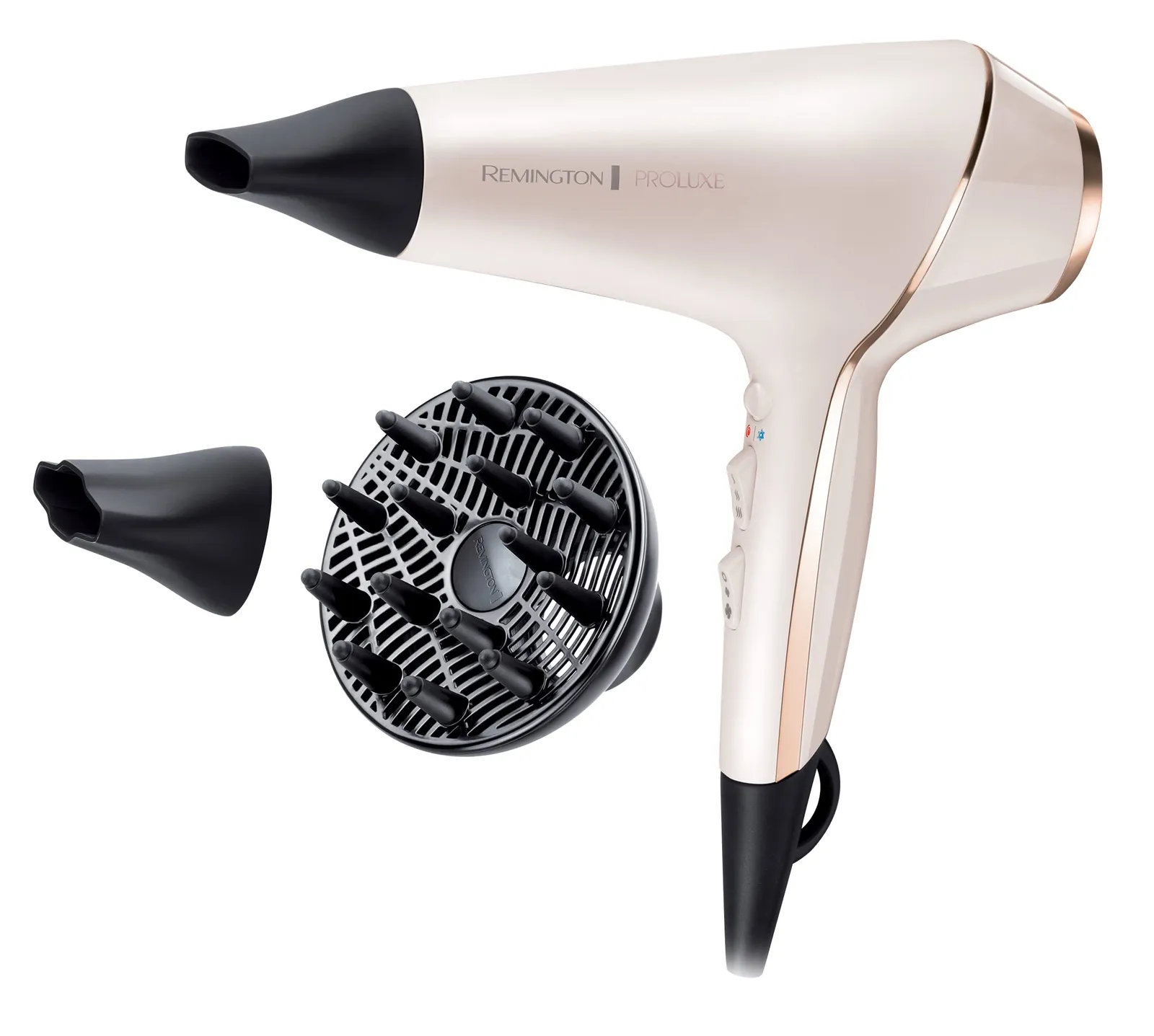 Secador Remington PROluxe Profesional AC9140: 2400W, Tecnología OPTIHEAT, Iónico