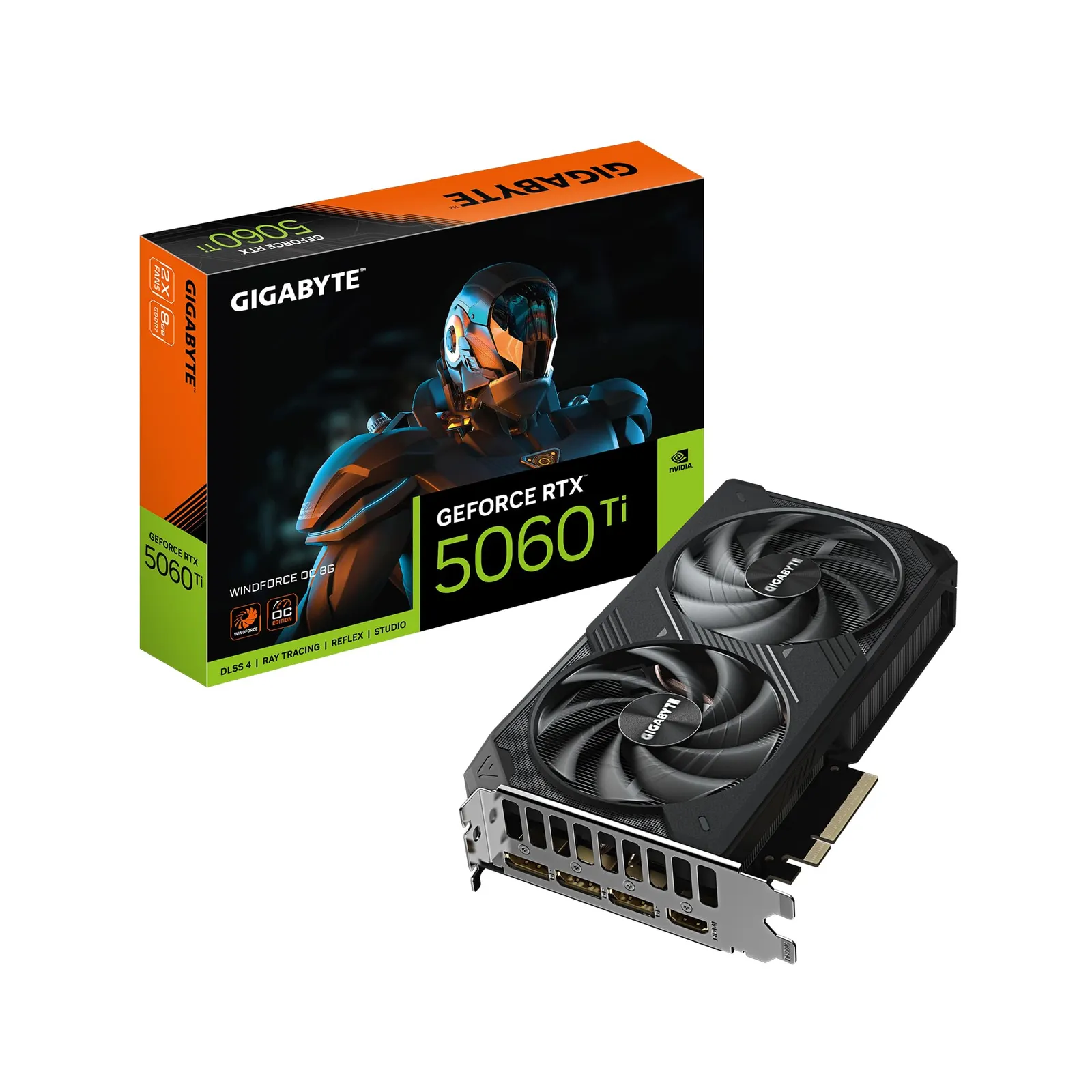 Tarjeta Gráfica GIGABYTE GeForce RTX 5060 Ti WINDFORCE OC 8G - 8GB GDDR7