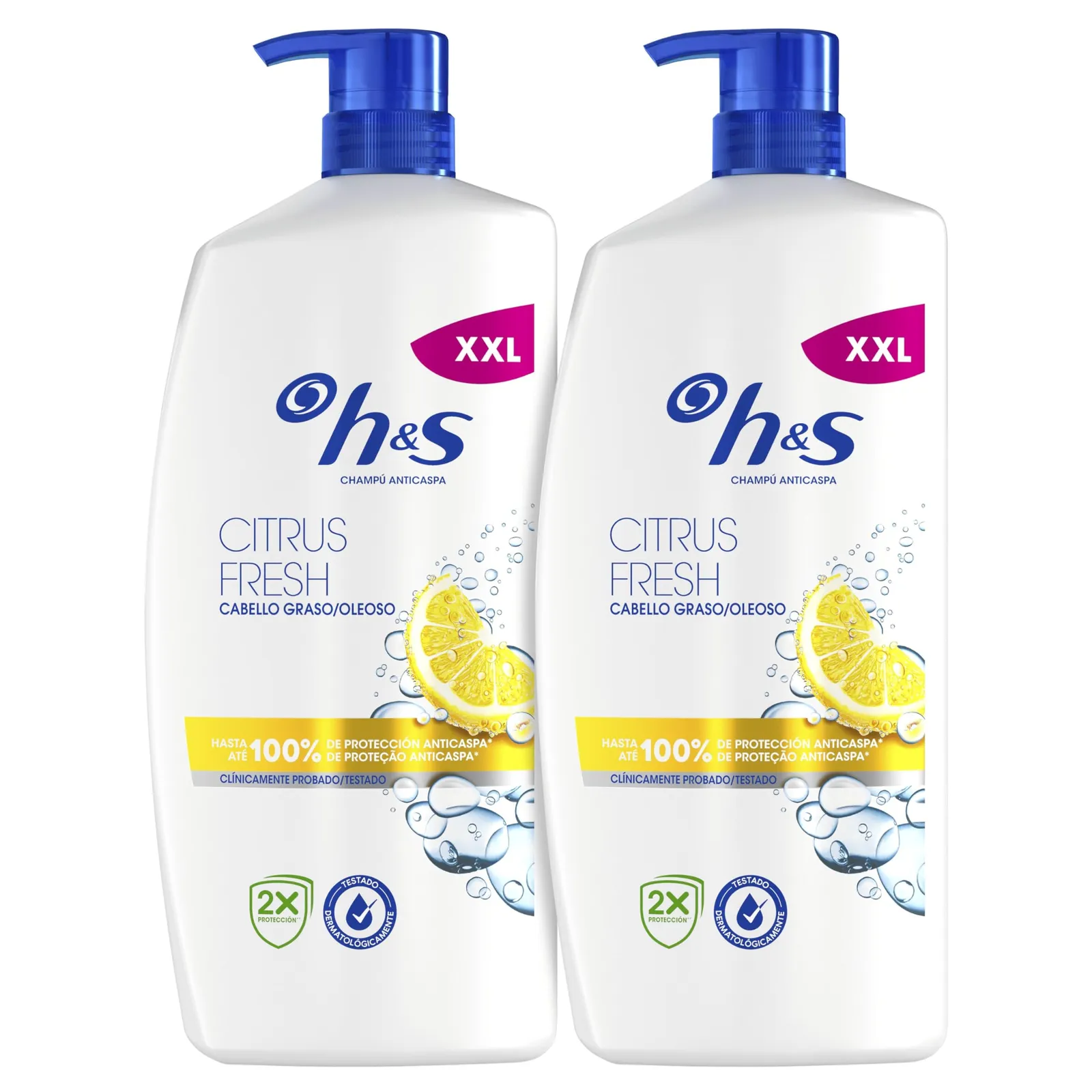 Pack 2x Champú Anticaspa H&S Citrus Fresh 1L