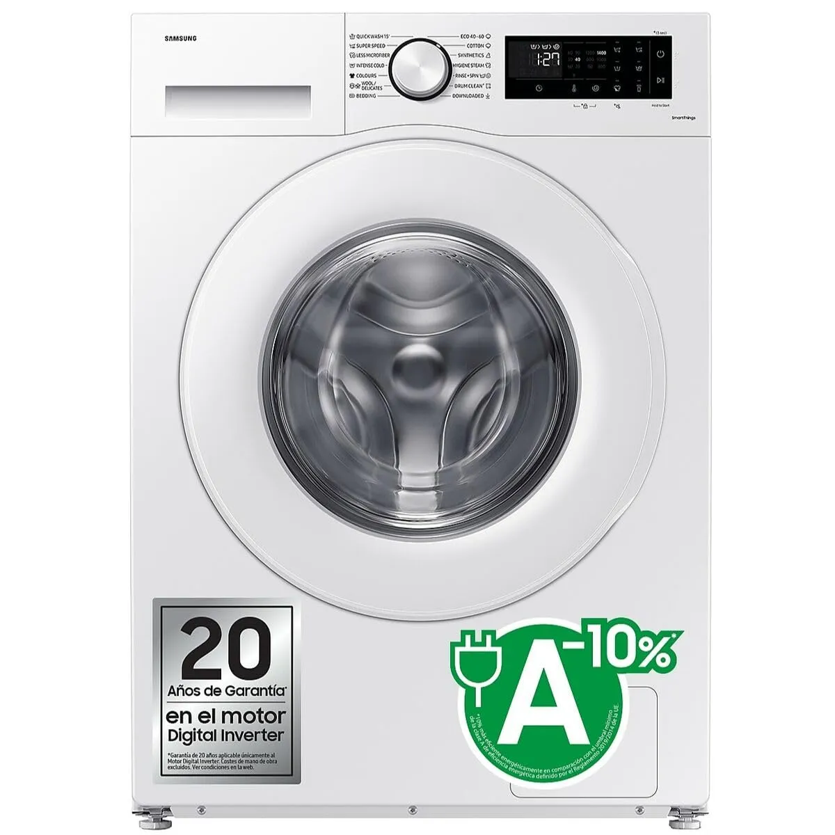 Samsung Lavadora AI 11kg Clase A Blanca WW11DG5B25TEEC con Tecnología EcoBubble