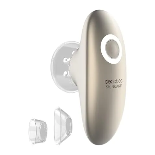 Masajeador Corporal Cecotec SkinCare Push Up Suction: EMS, Cuerpo y Cara, Luz Roja, 3 Modos, 3 Intensidades