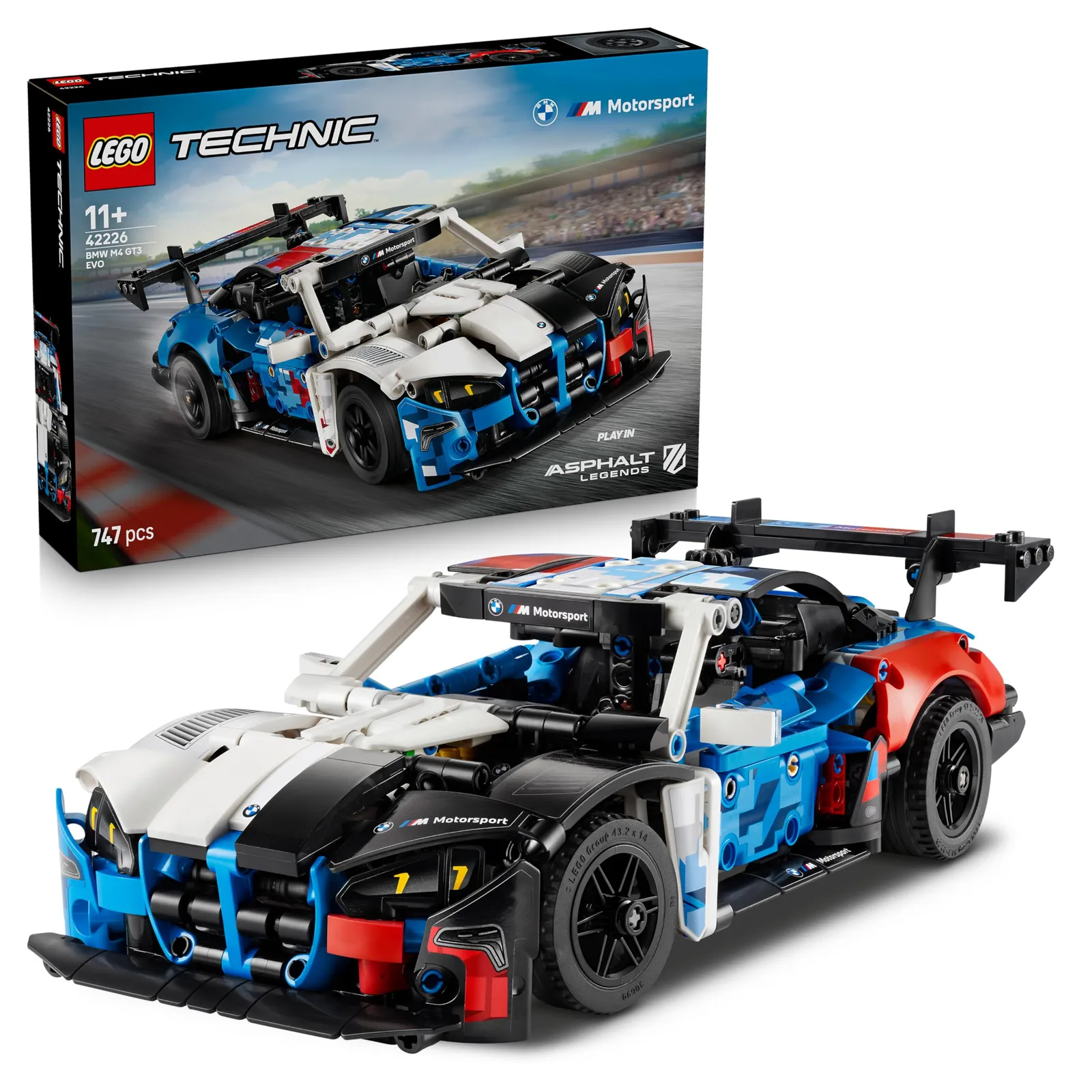 LEGO Technic BMW M4 GT3 EVO (42226): Coche de Carreras con Motor V6 y Puertas Abatibles