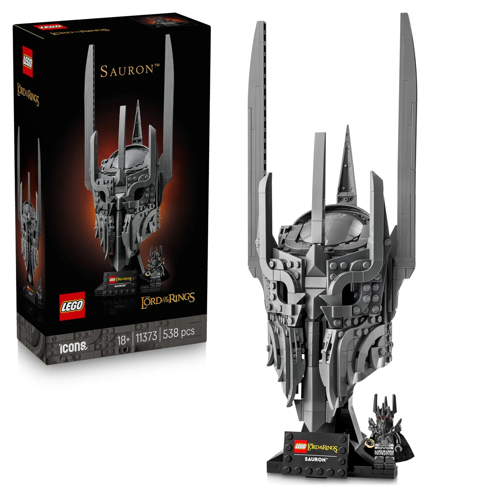 LEGO El Señor de los Anillos: Casco de Sauron - Maqueta Coleccionable para Adultos (11373 piezas)