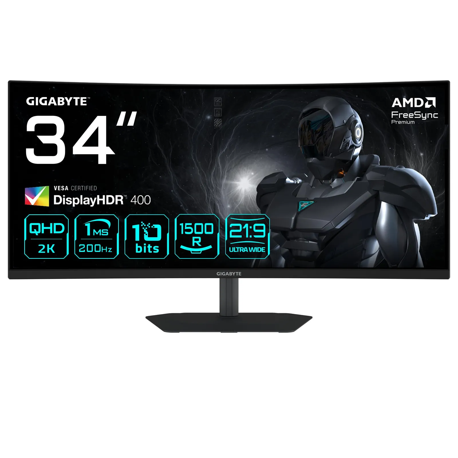 Monitor Gaming Curvado Gigabyte GS32QCA 31.5" QHD 180Hz