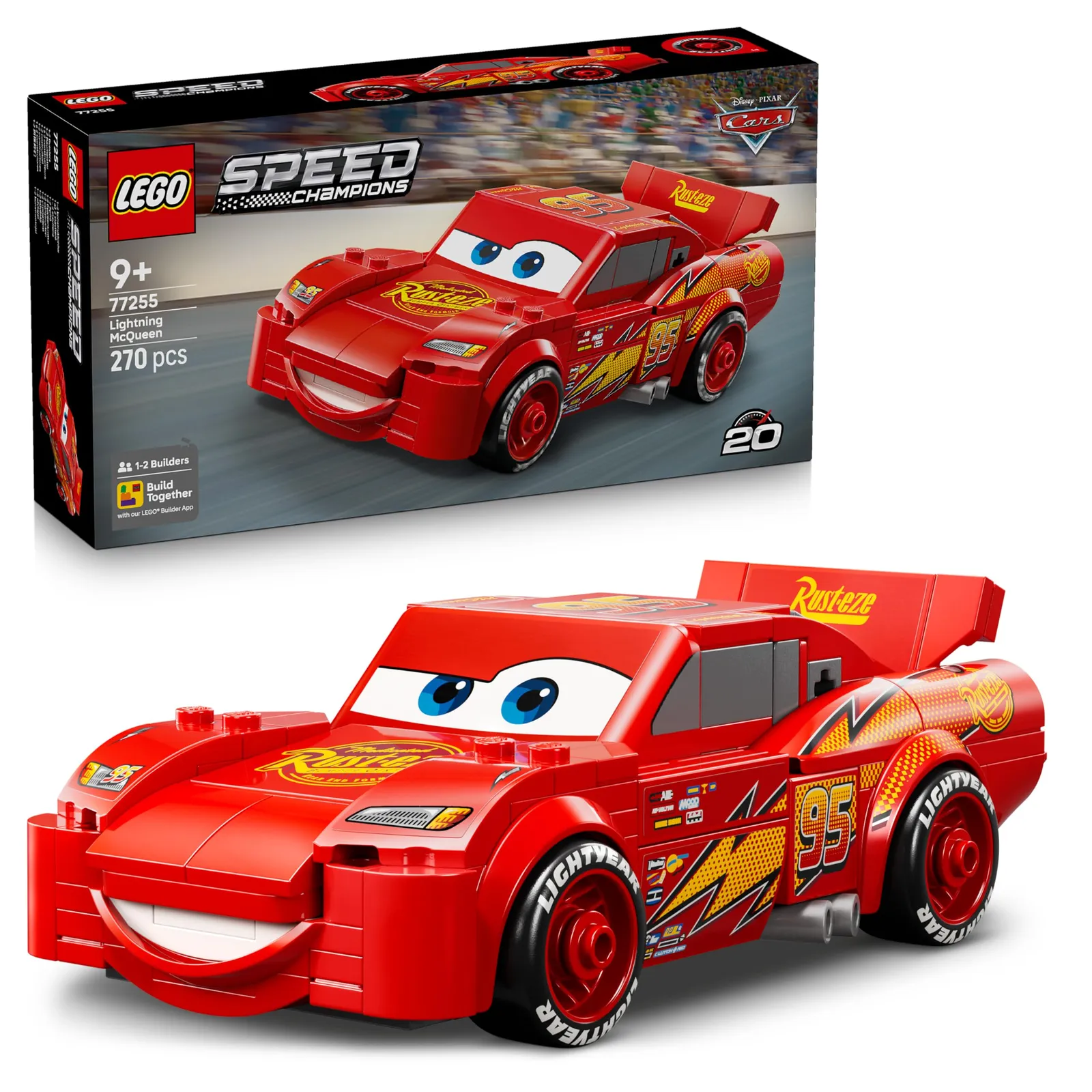 LEGO Speed Champions 77255: Coche Rayo McQueen de Juguete para Fans de Cars