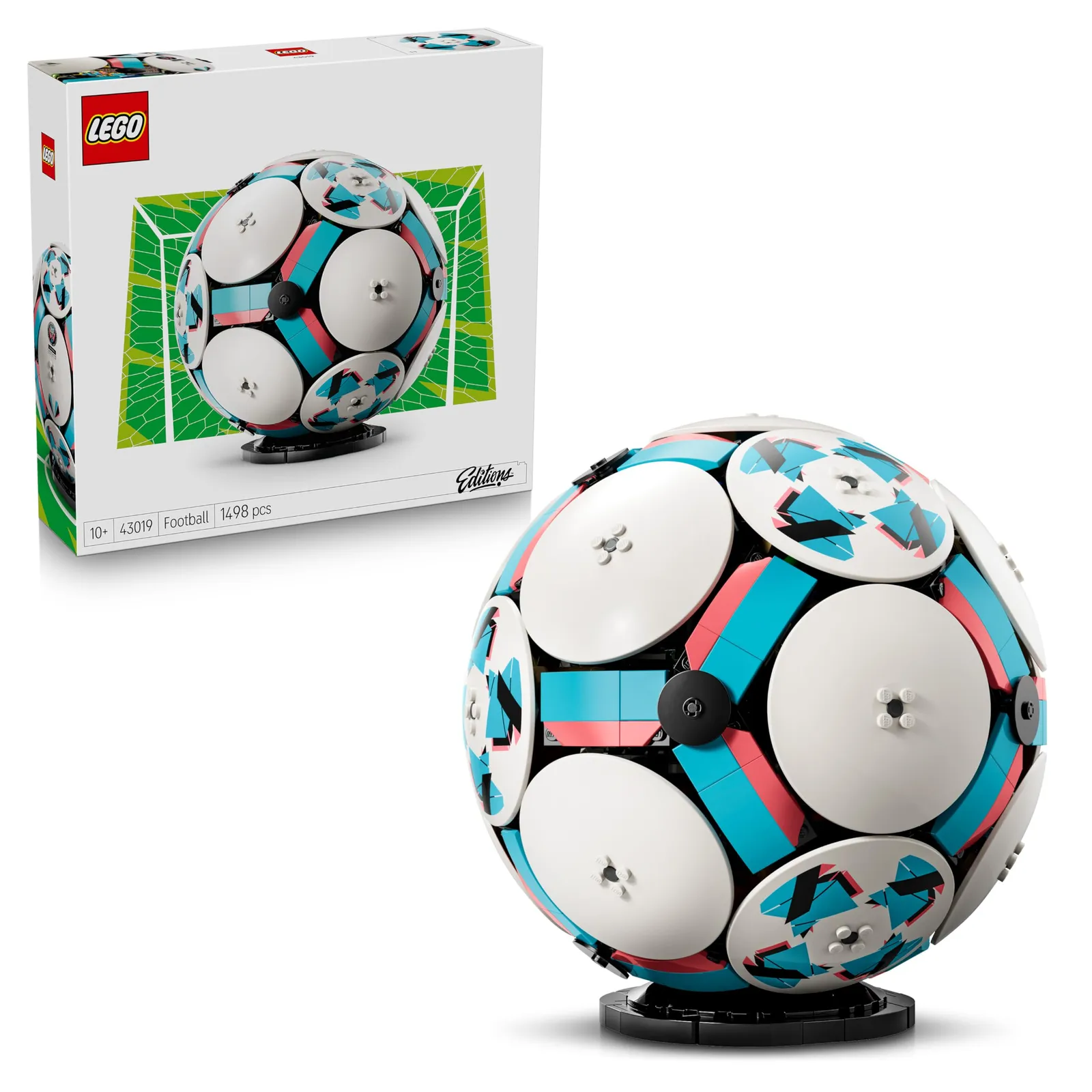 LEGO Ed. Balón de Fútbol 3D con Estadio - Maqueta Decorativa 43019